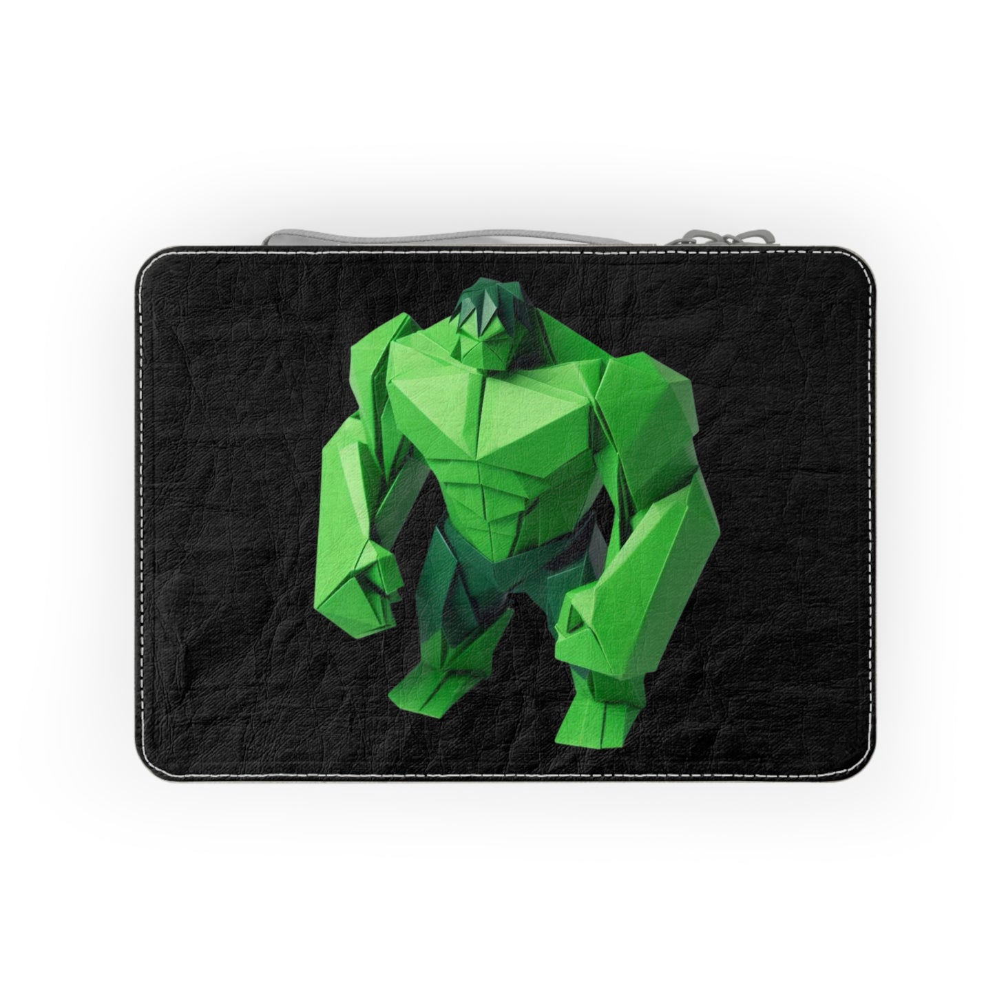 Origami Hulk Paper Lunch Bag - black