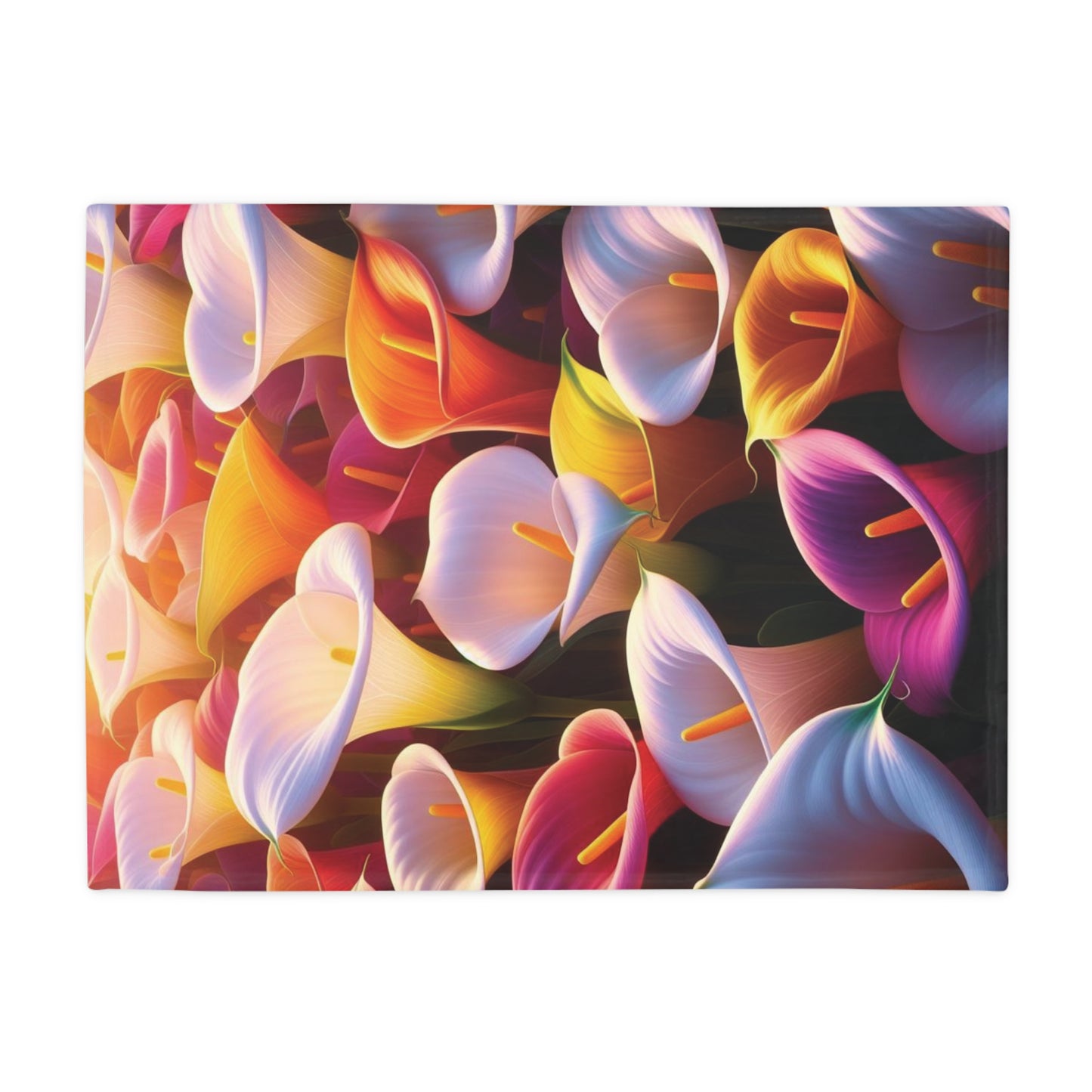 Bright Calla Lillies Plush Fleece Blanket