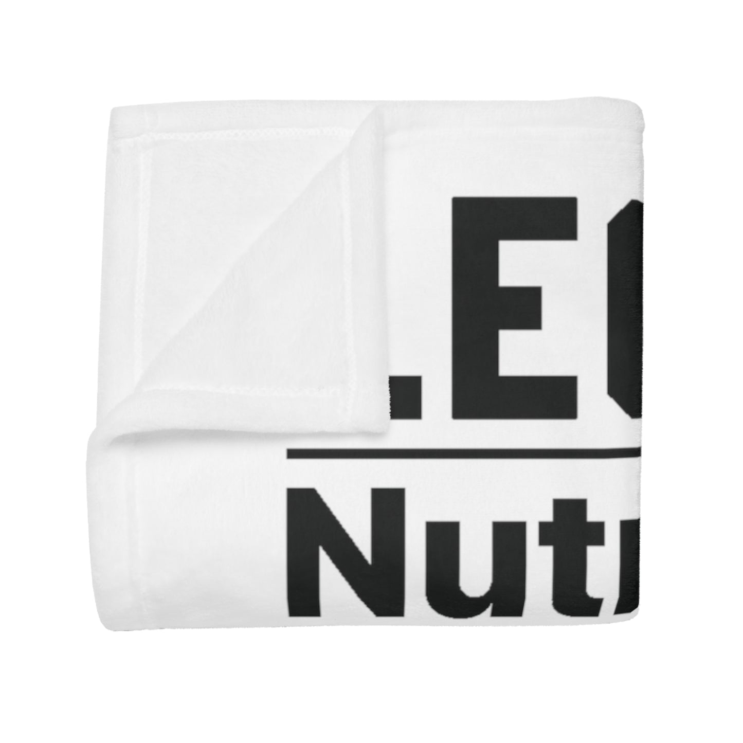 Leo Nutrition Plush Fleece Blanket - white