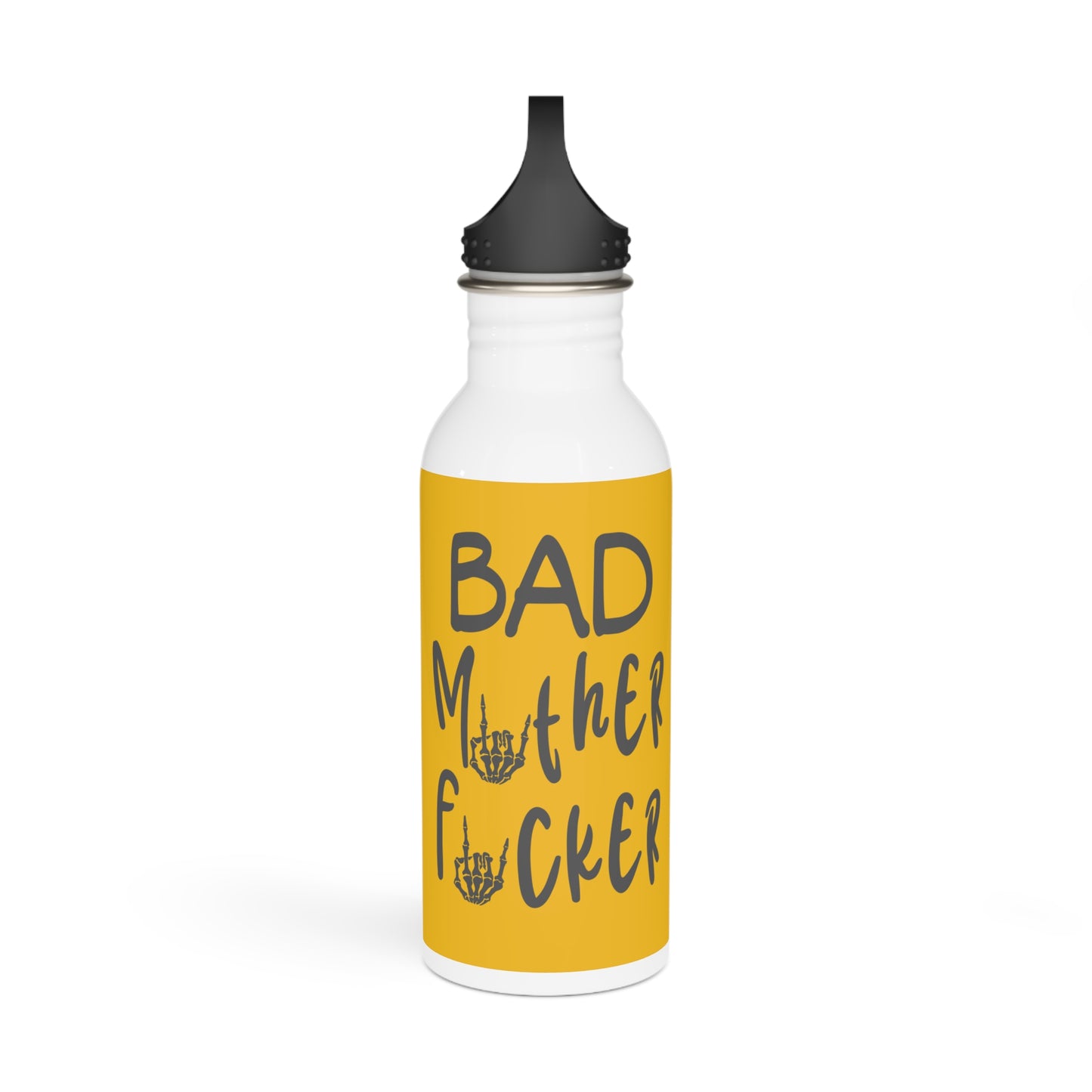 Bad Mother F#*ker Stylish Stainless Steel Water Bottle - Eco-Friendly, Durable, Perfect for On-the-Go - Yellow