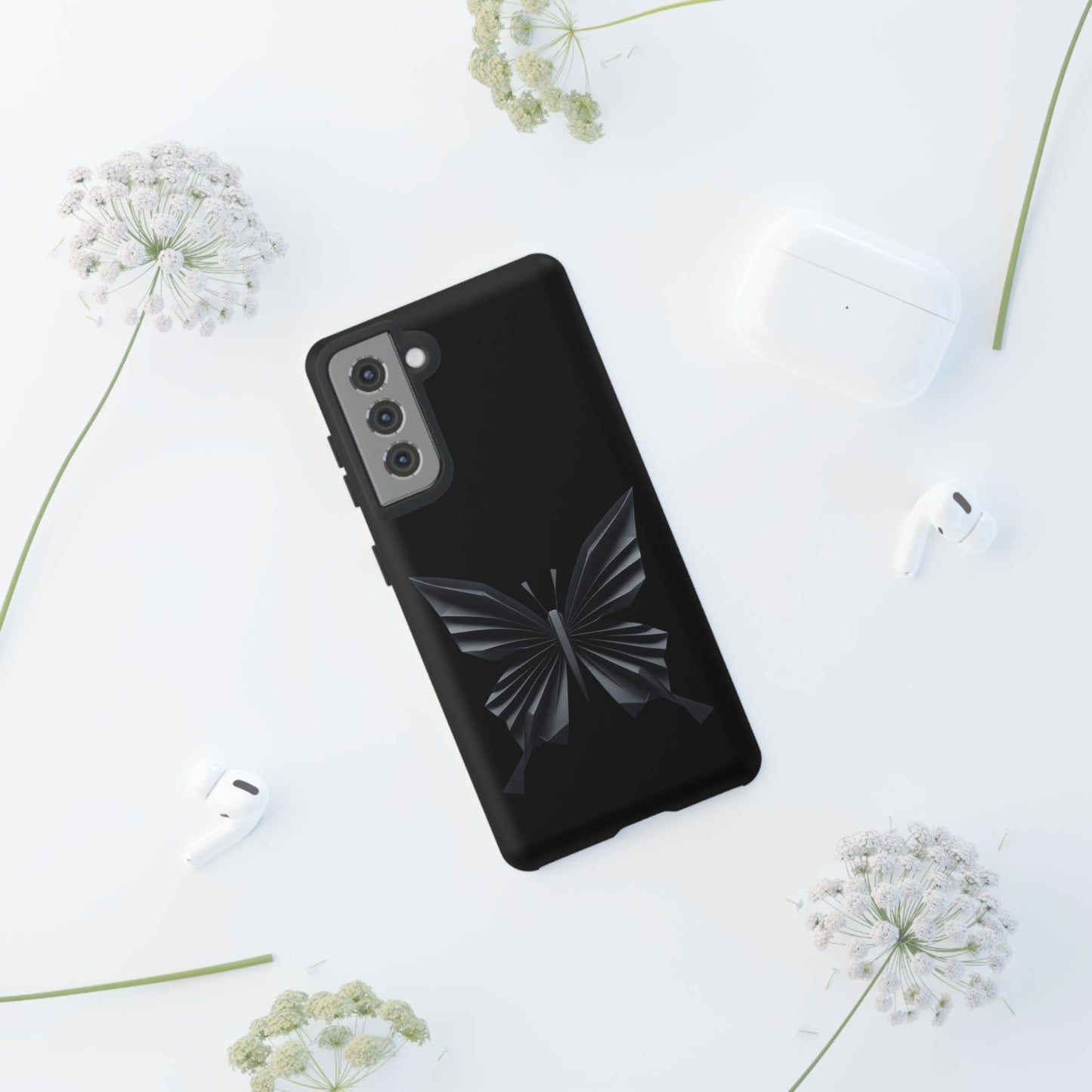 Origami Black Butterfly Tough Cases iPhone/Google/Samsung