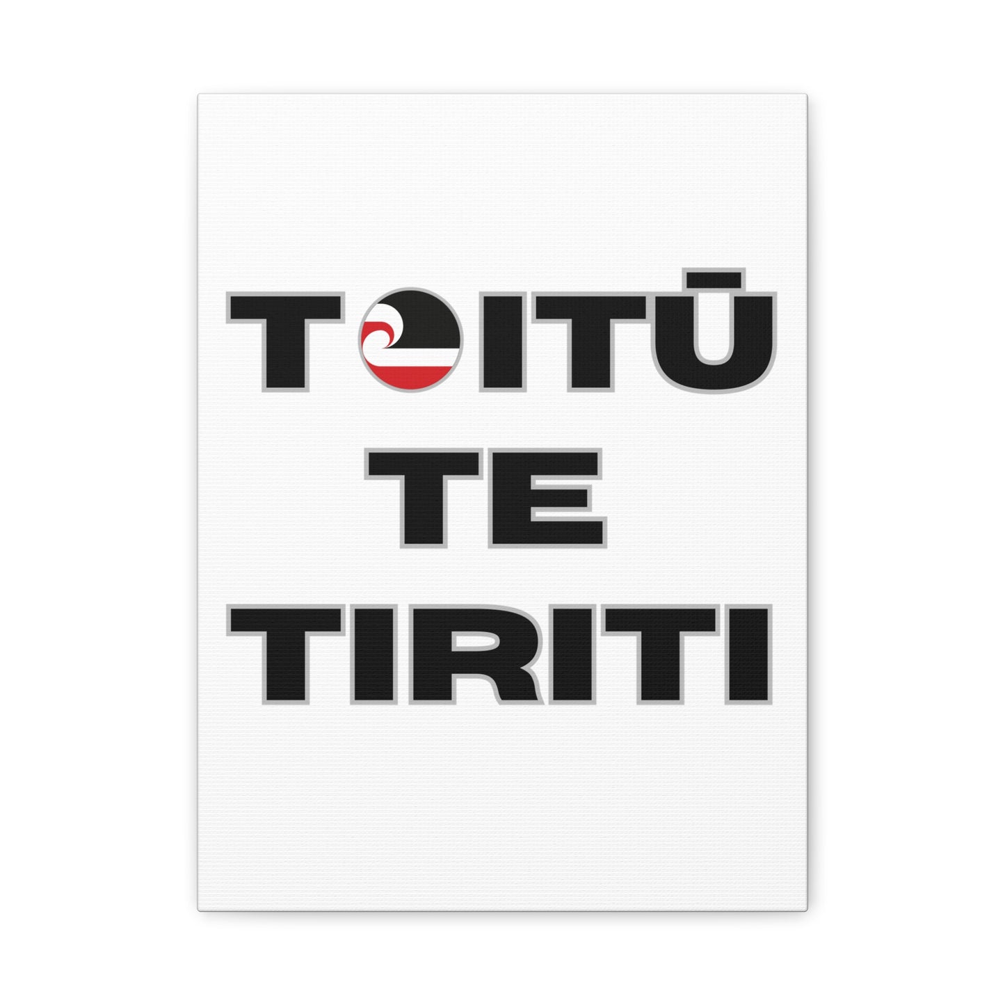 Toitū Te Tiriti Classic Canvas - White