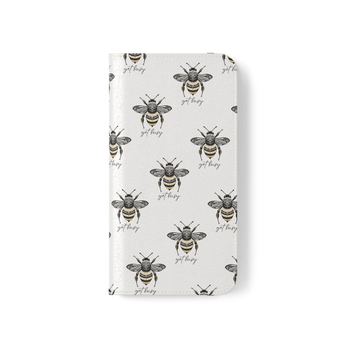 Get Busy Bee Flip Cases for iPhone/Samsung - white