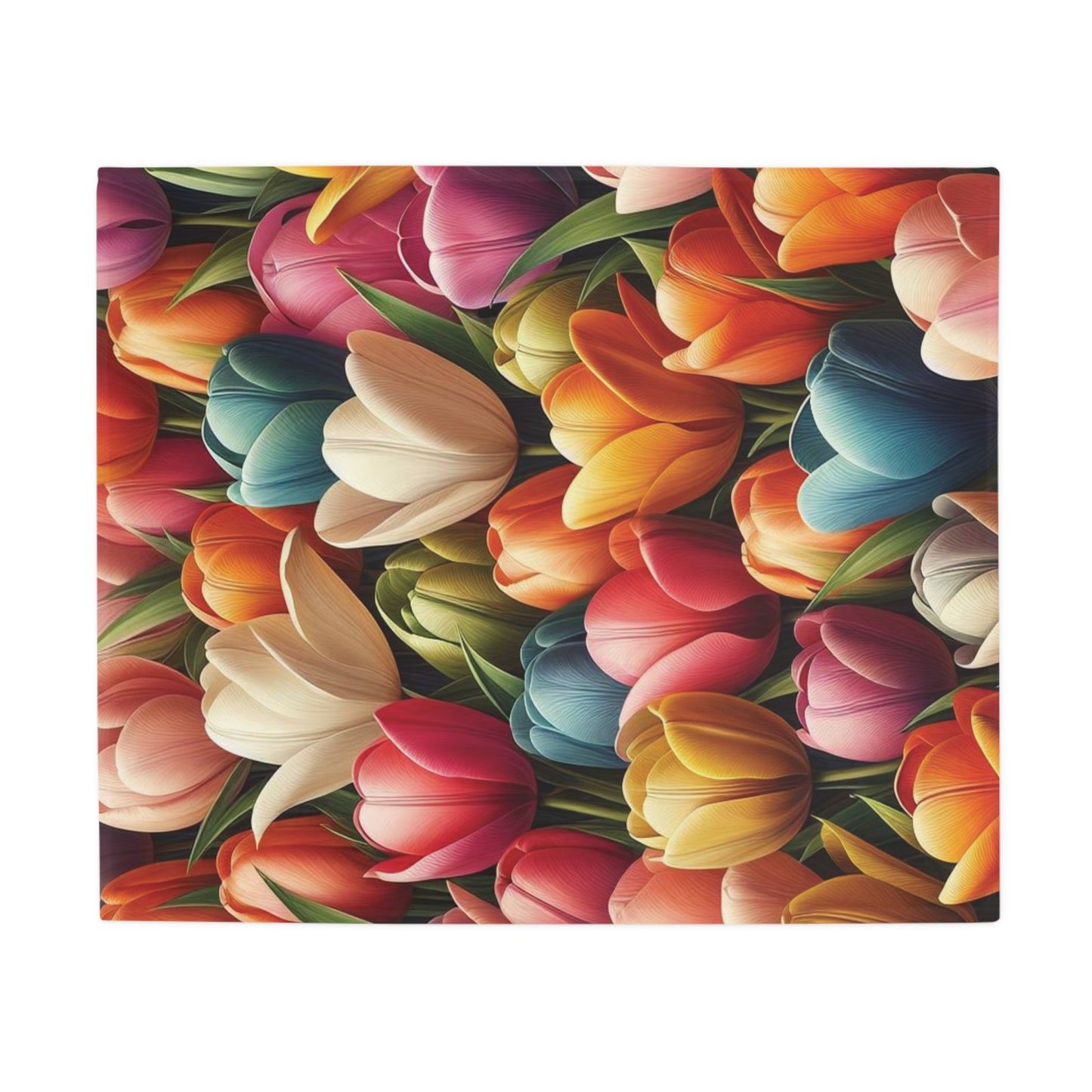 Tulips Plush Fleece Blanket