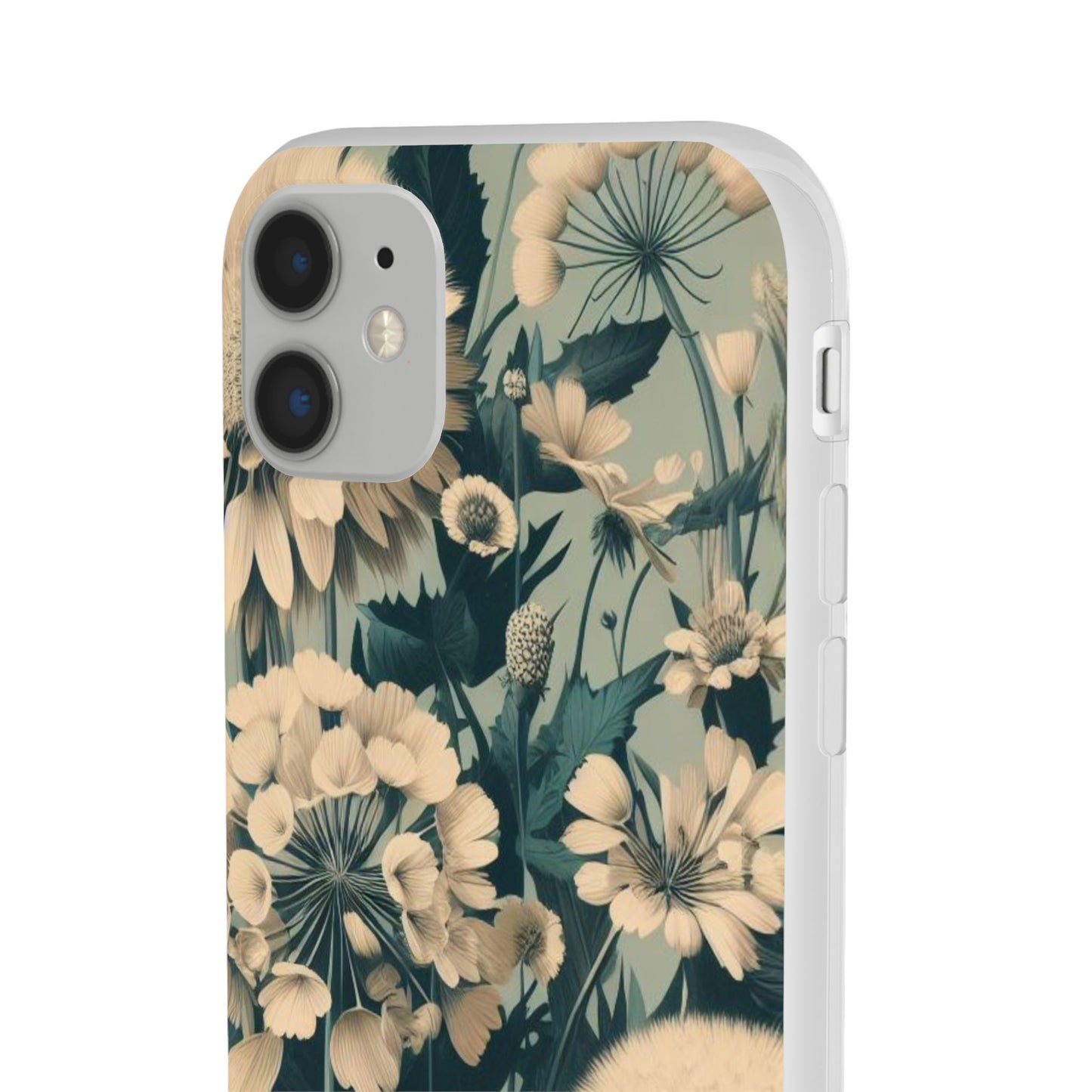 Blue & Cream Flowers Flexi Cases