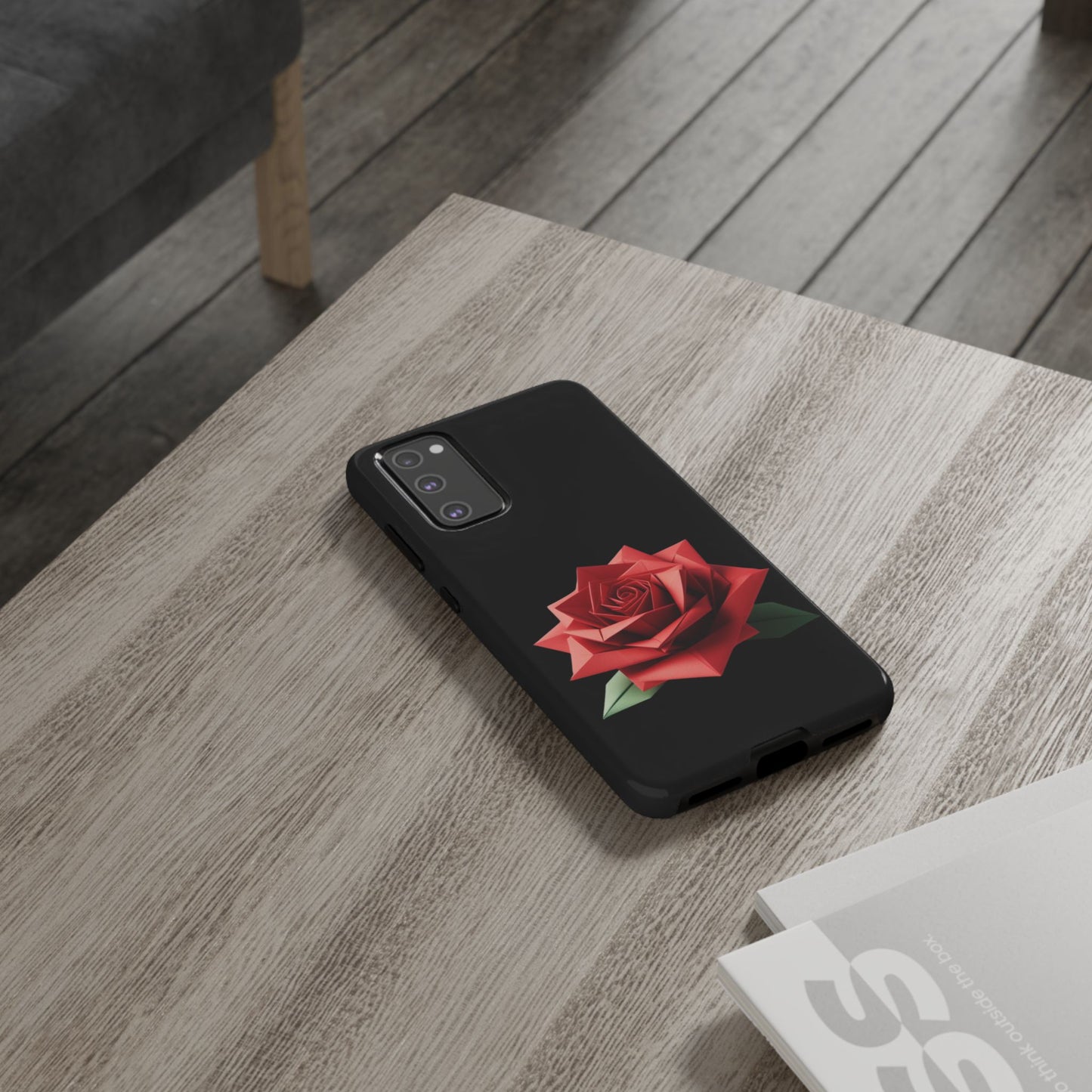 Origami Red Rose Tough Cases iPhone/Google/Samsung