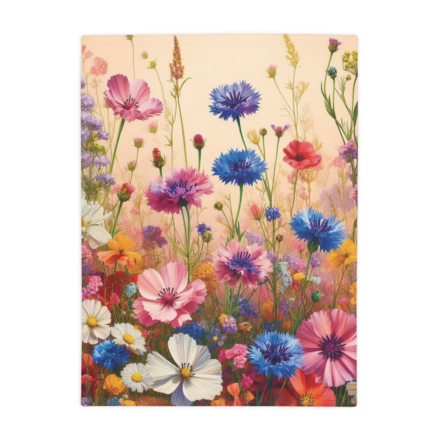 Wild Flowers Plush Fleece Blanket