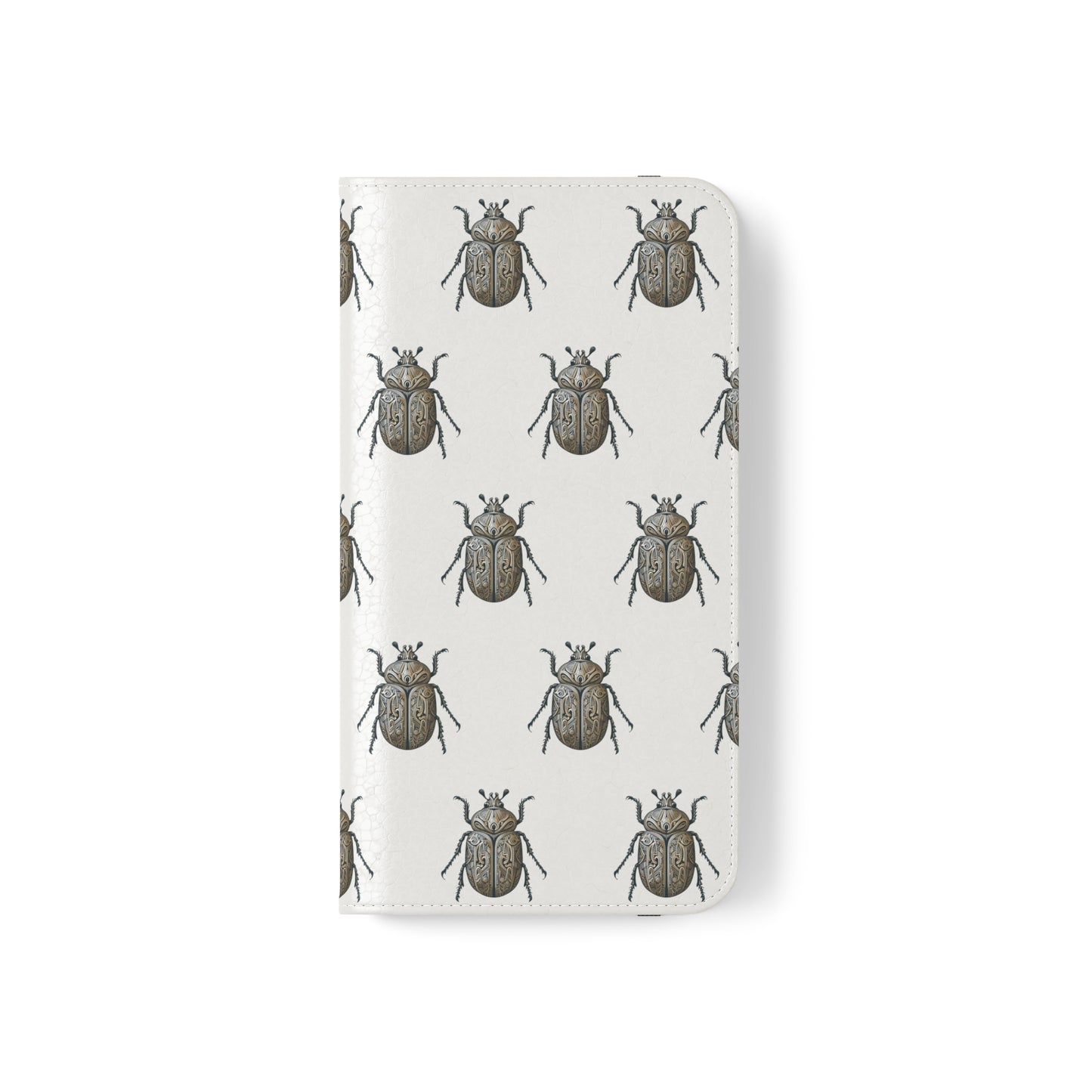 Carved Beetle Flip Cases for iPhone/Samsung - white