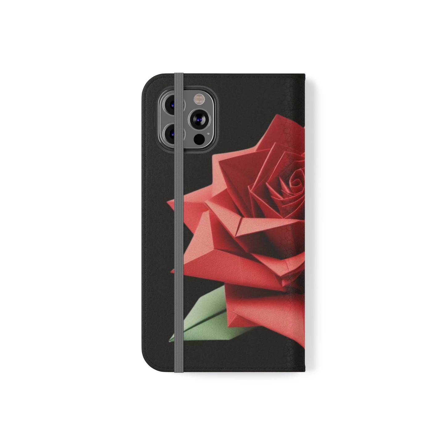 Origami Red Rose Flip Cases iPhone/Samsung