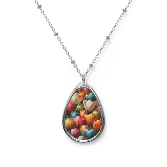 Tulips Oval Necklace