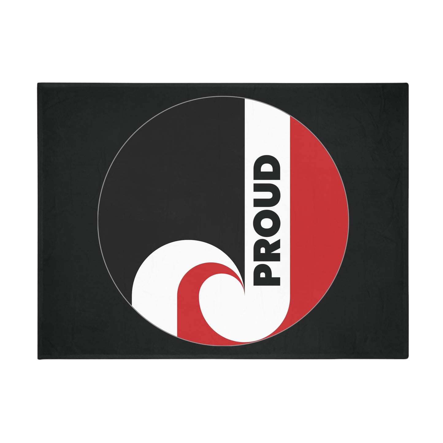 PROUD - Black Plush Fleece Blanket