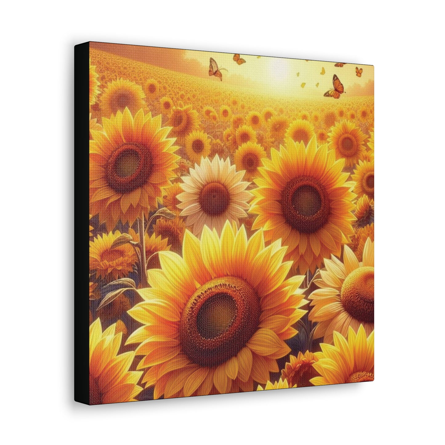 Sunflowers Classic Canvas - Black