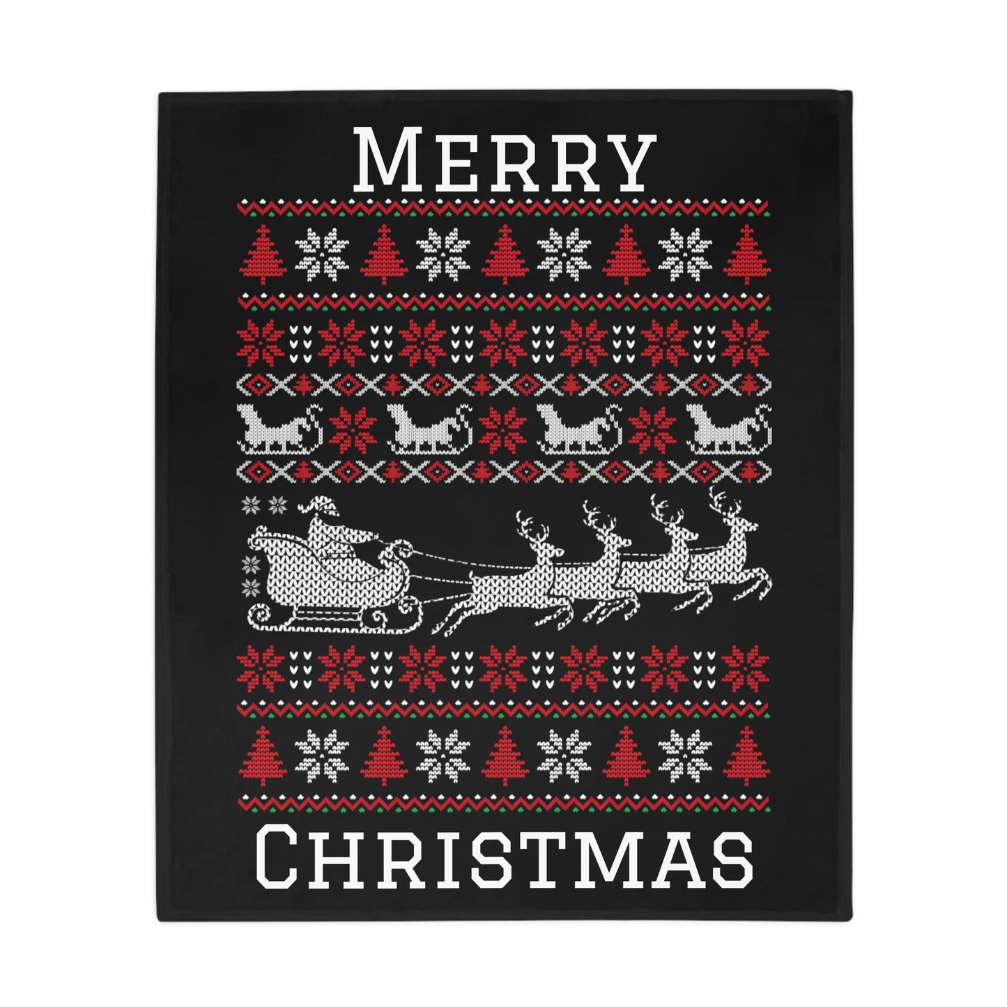 Ugly Christmas Sweater Plush Fleece Blanket #1