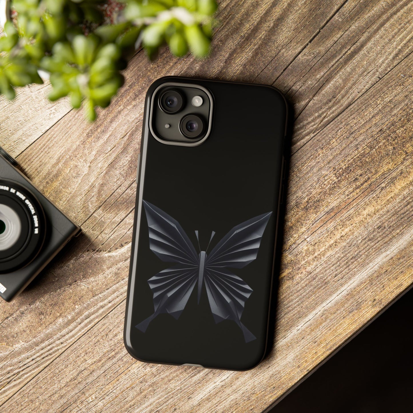 Origami Black Butterfly Tough Cases iPhone/Google/Samsung