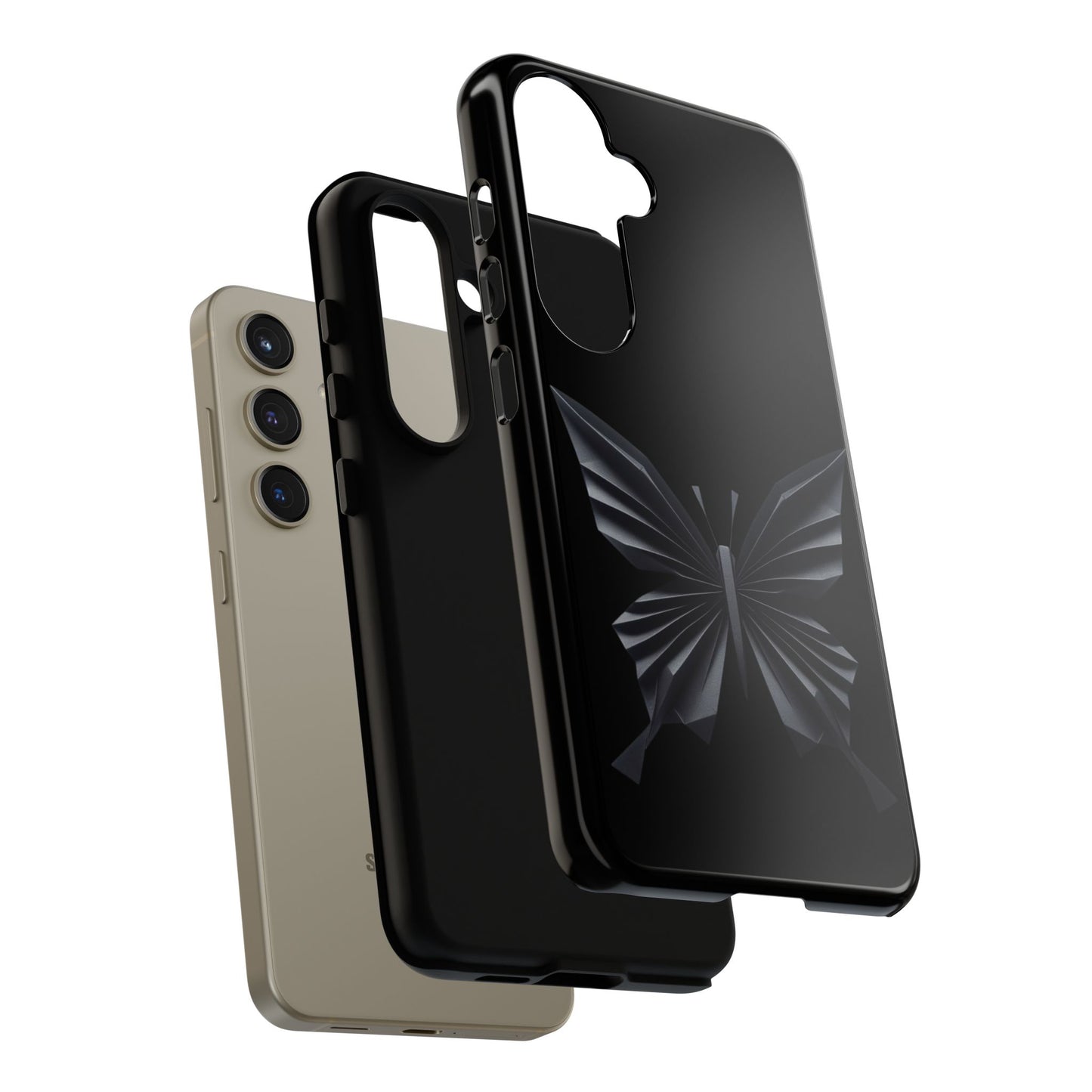 Origami Black Butterfly Tough Cases iPhone/Google/Samsung