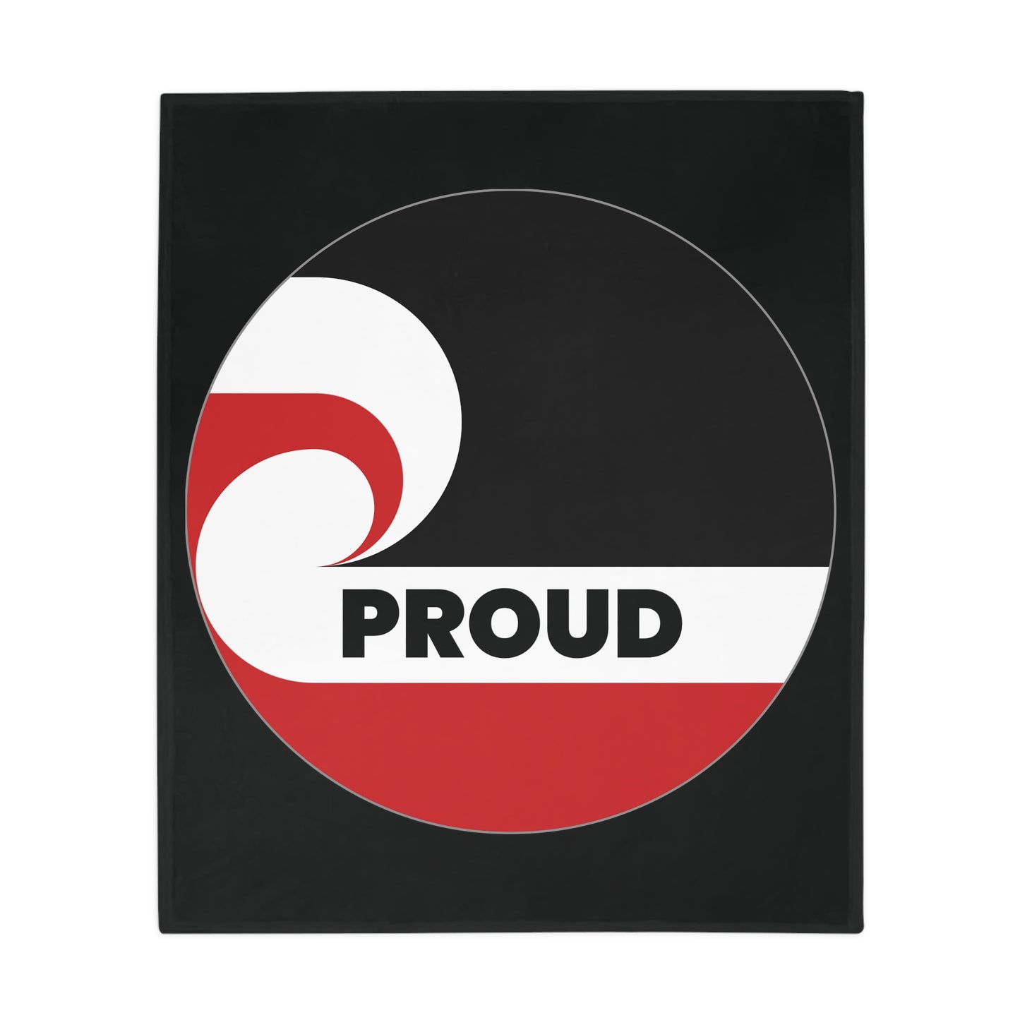 PROUD - Black Plush Fleece Blanket