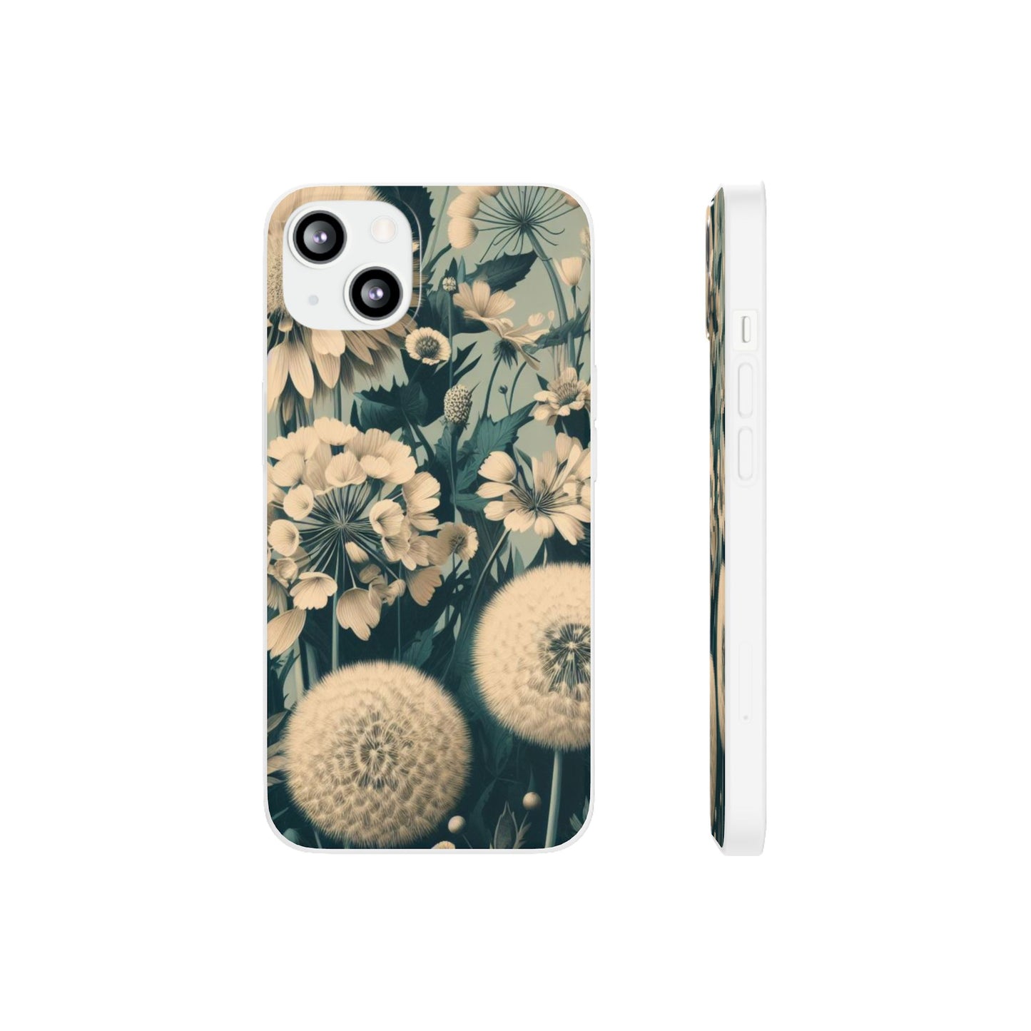 Blue & Cream Flowers Flexi Cases