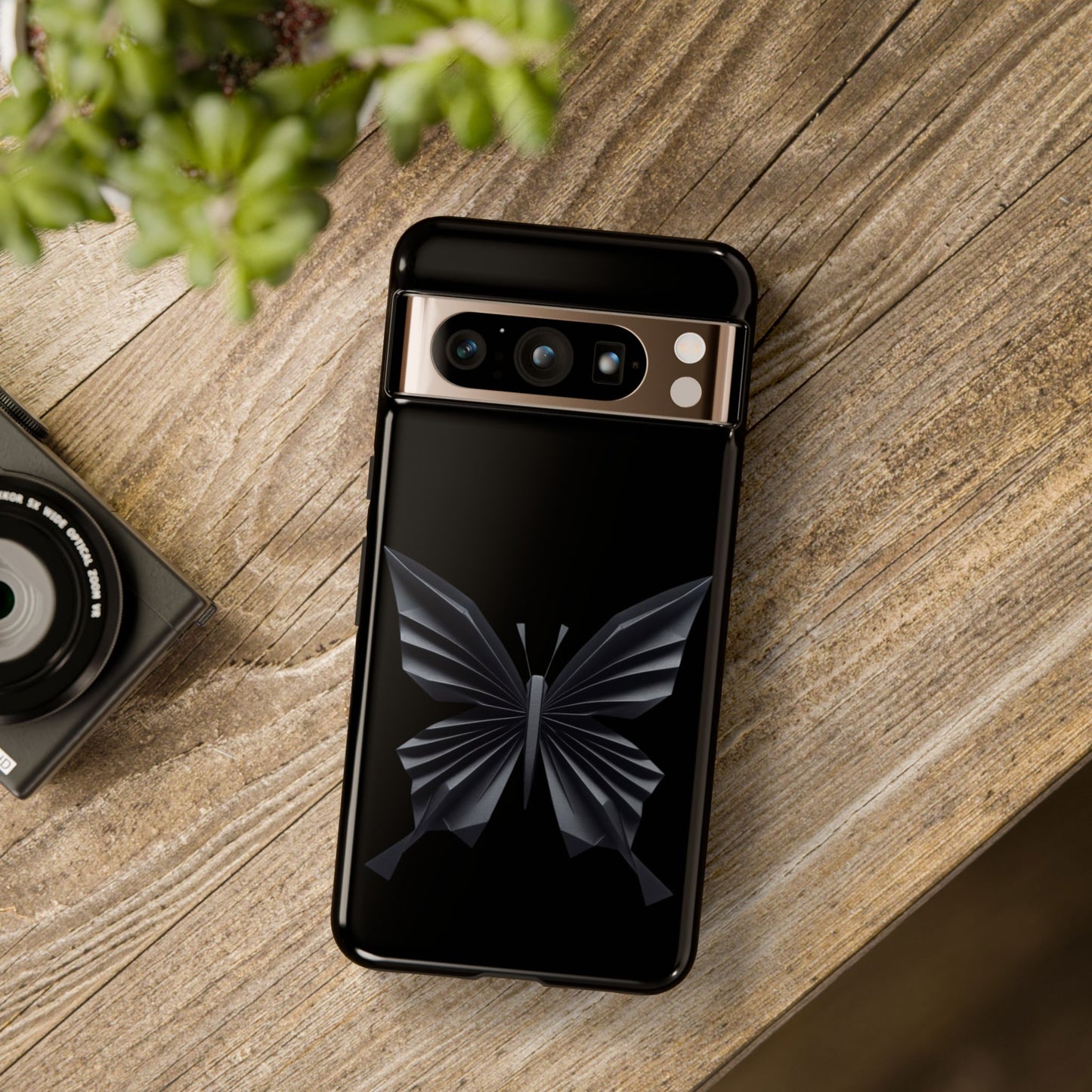 Origami Black Butterfly Tough Cases iPhone/Google/Samsung