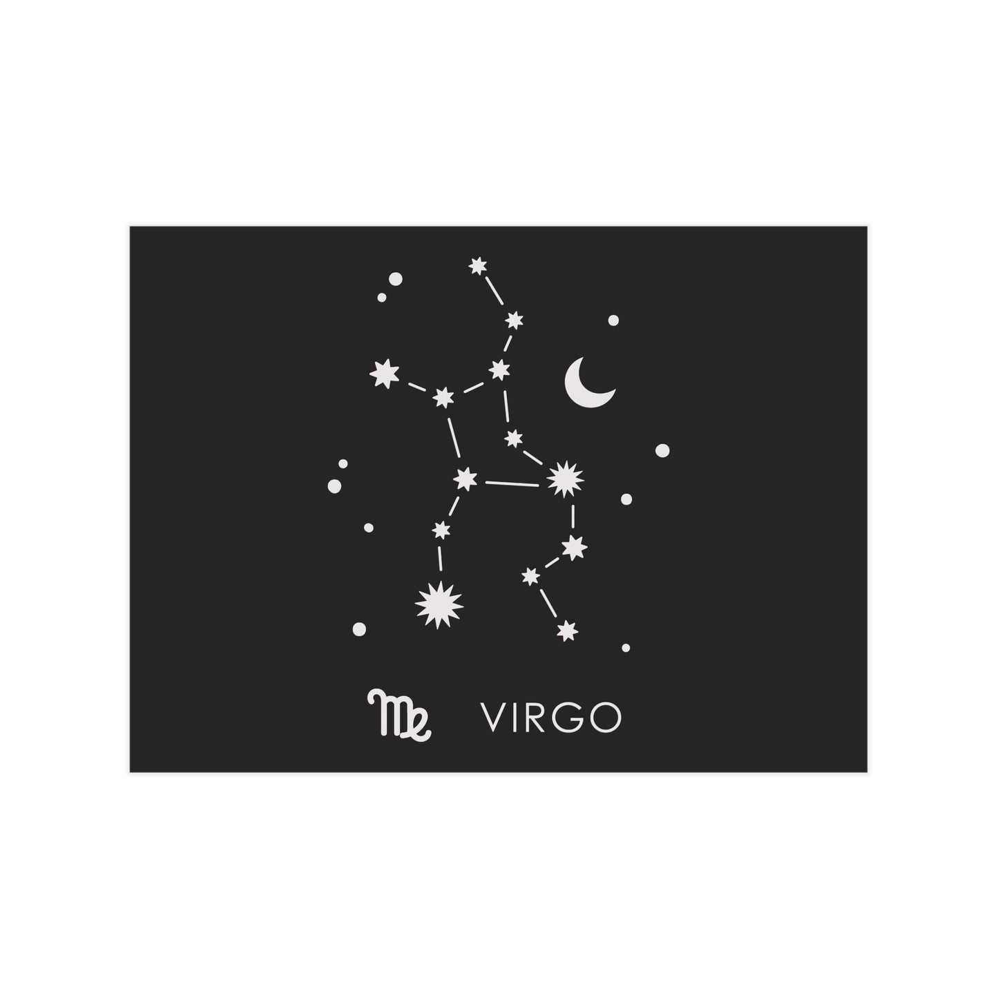 Virgo Starmap Unframed Prints - black