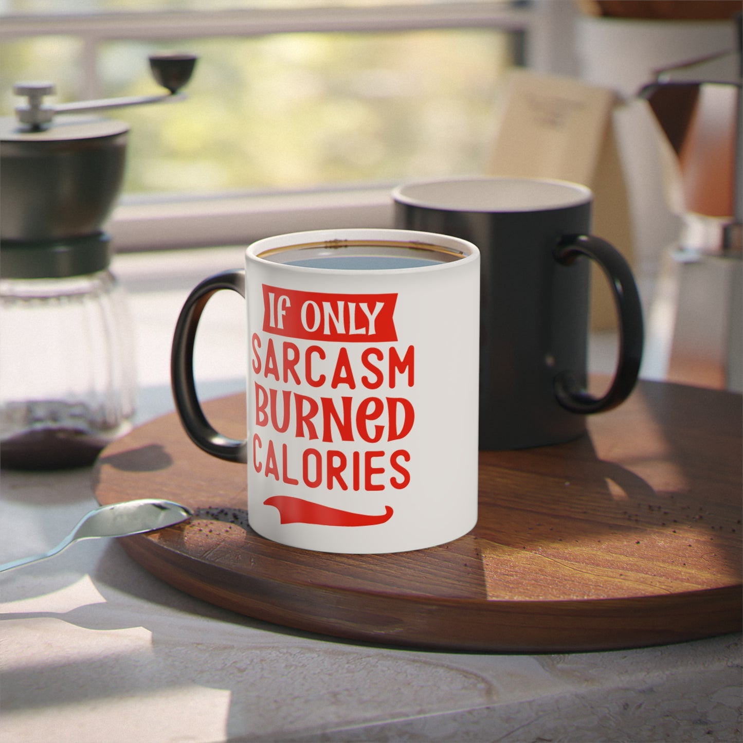 Sarcasm Magic Mug - Color Changing Mug for Fitness Enthusiasts