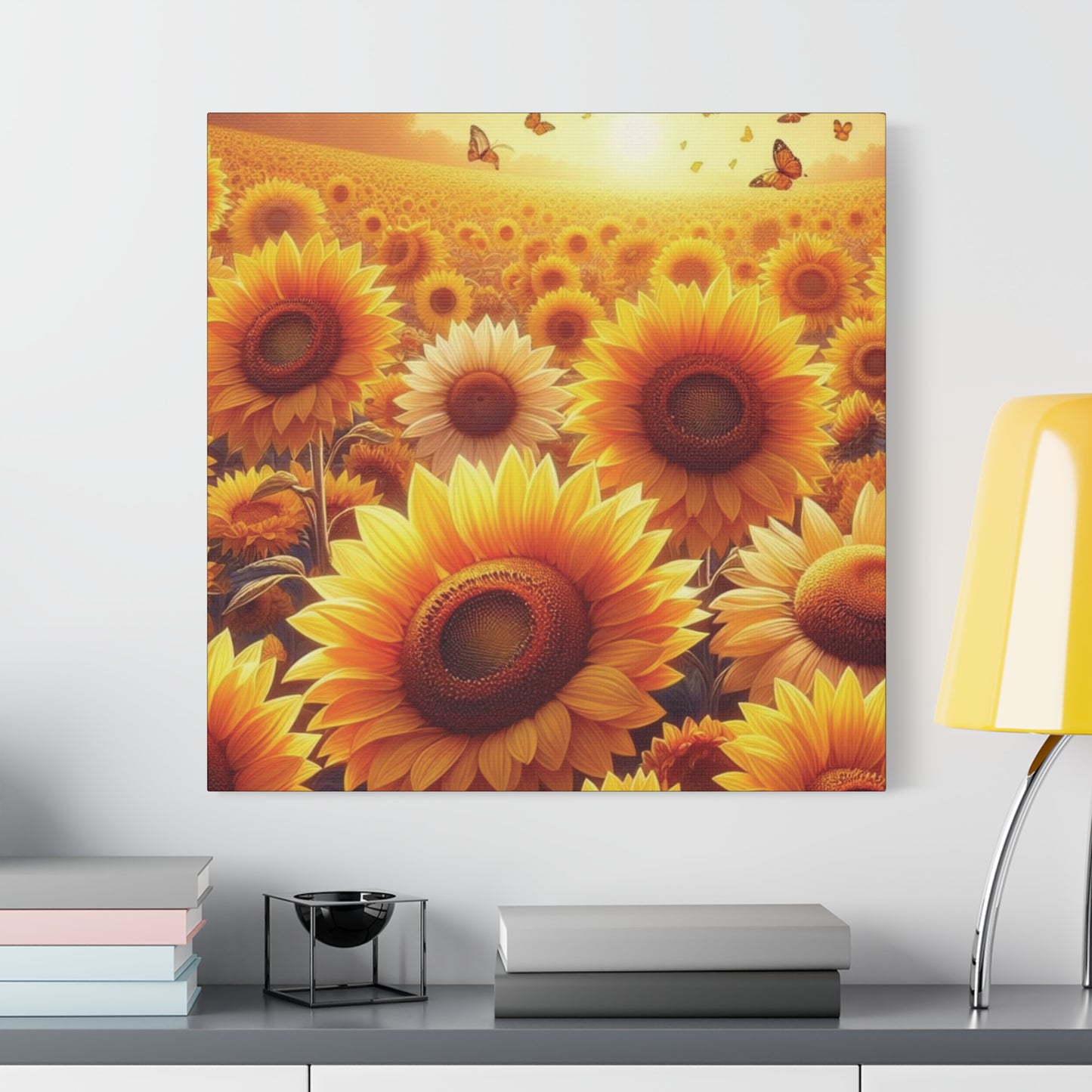 Sunflowers Classic Canvas - Black