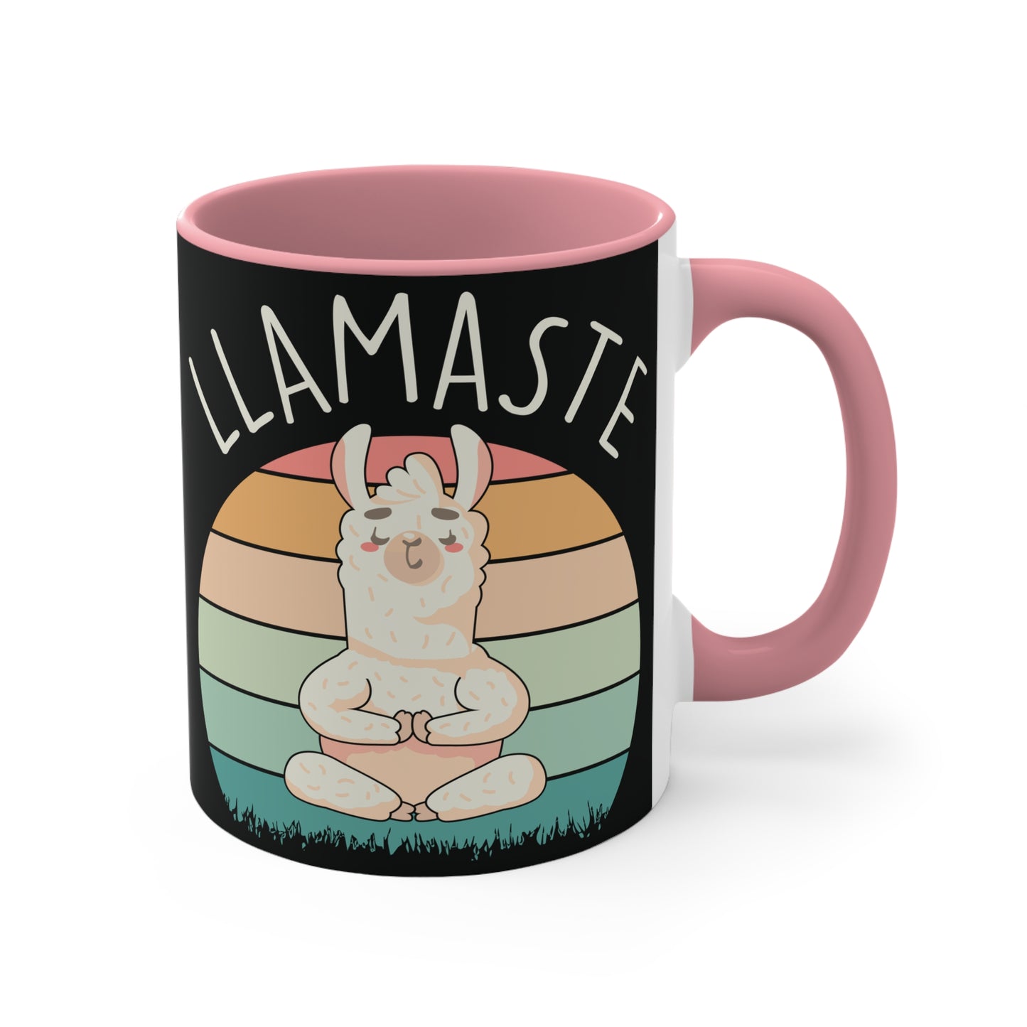 Llamaste Color Accent Mug 11oz - Zen Meditation Gift