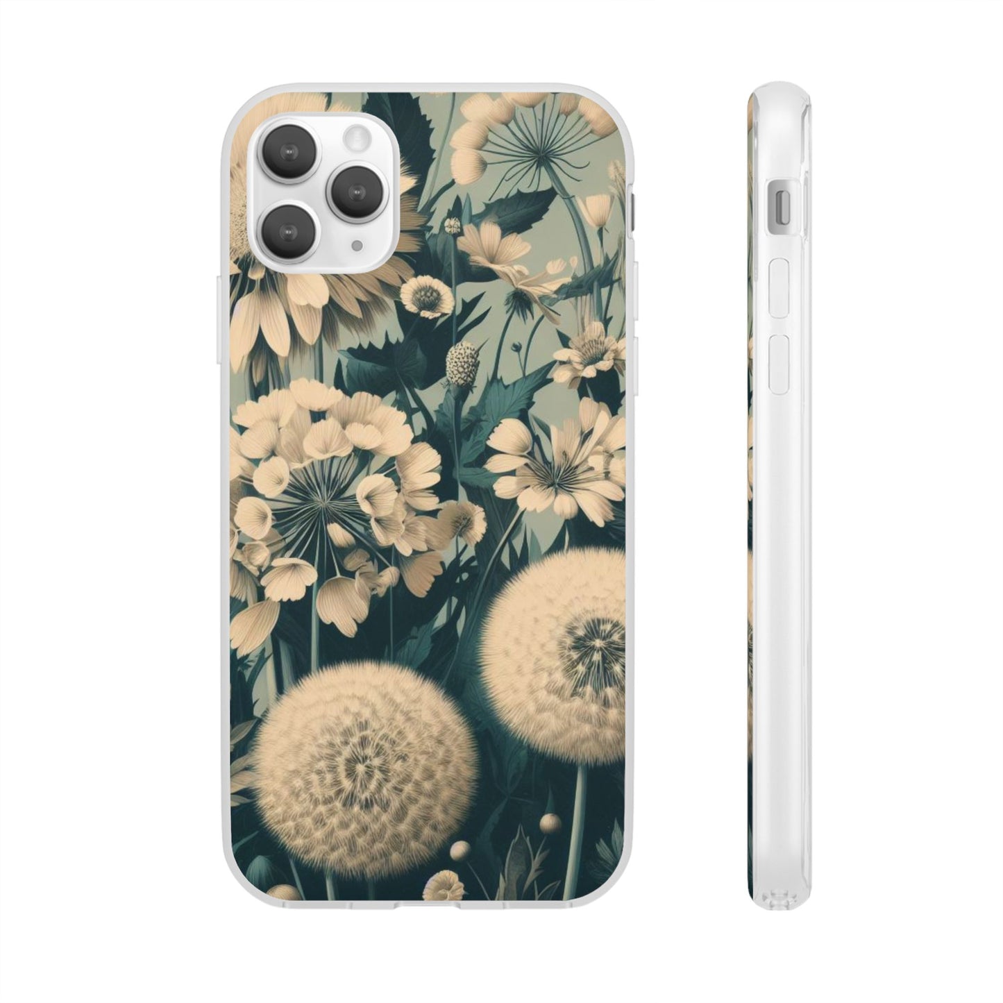 Blue & Cream Flowers Flexi Cases