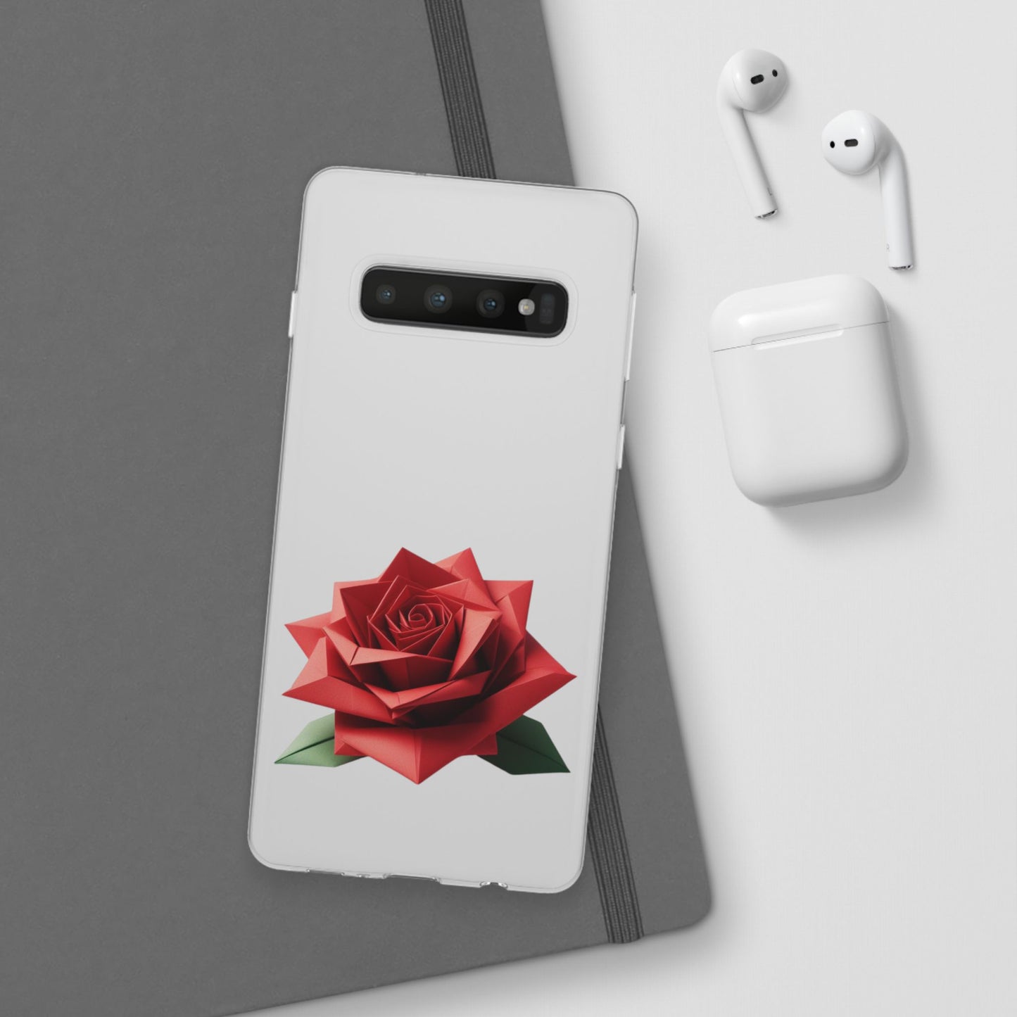 Origami Red Rose Flexi Cases