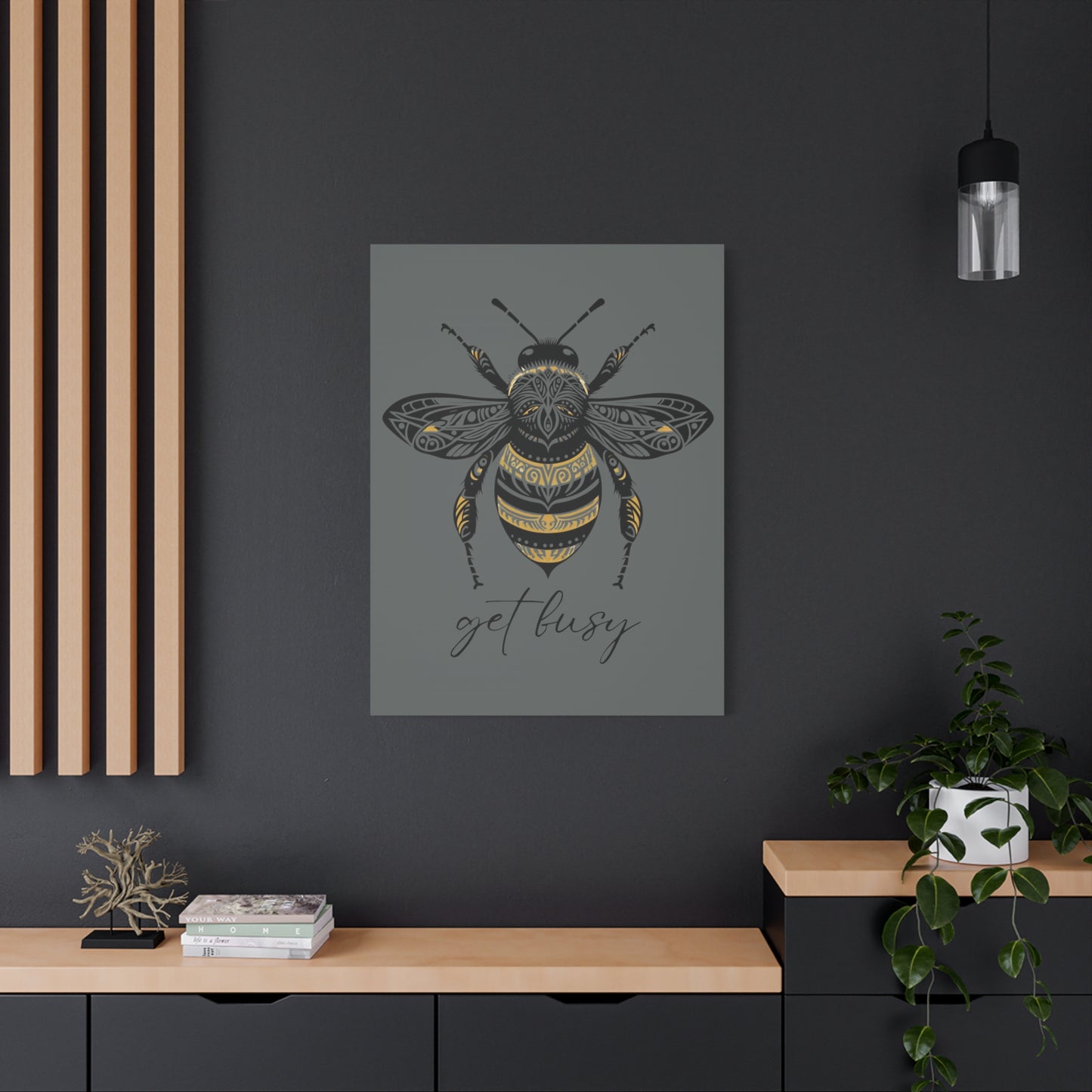 Get Busy Bee Classic Canvas - Grey