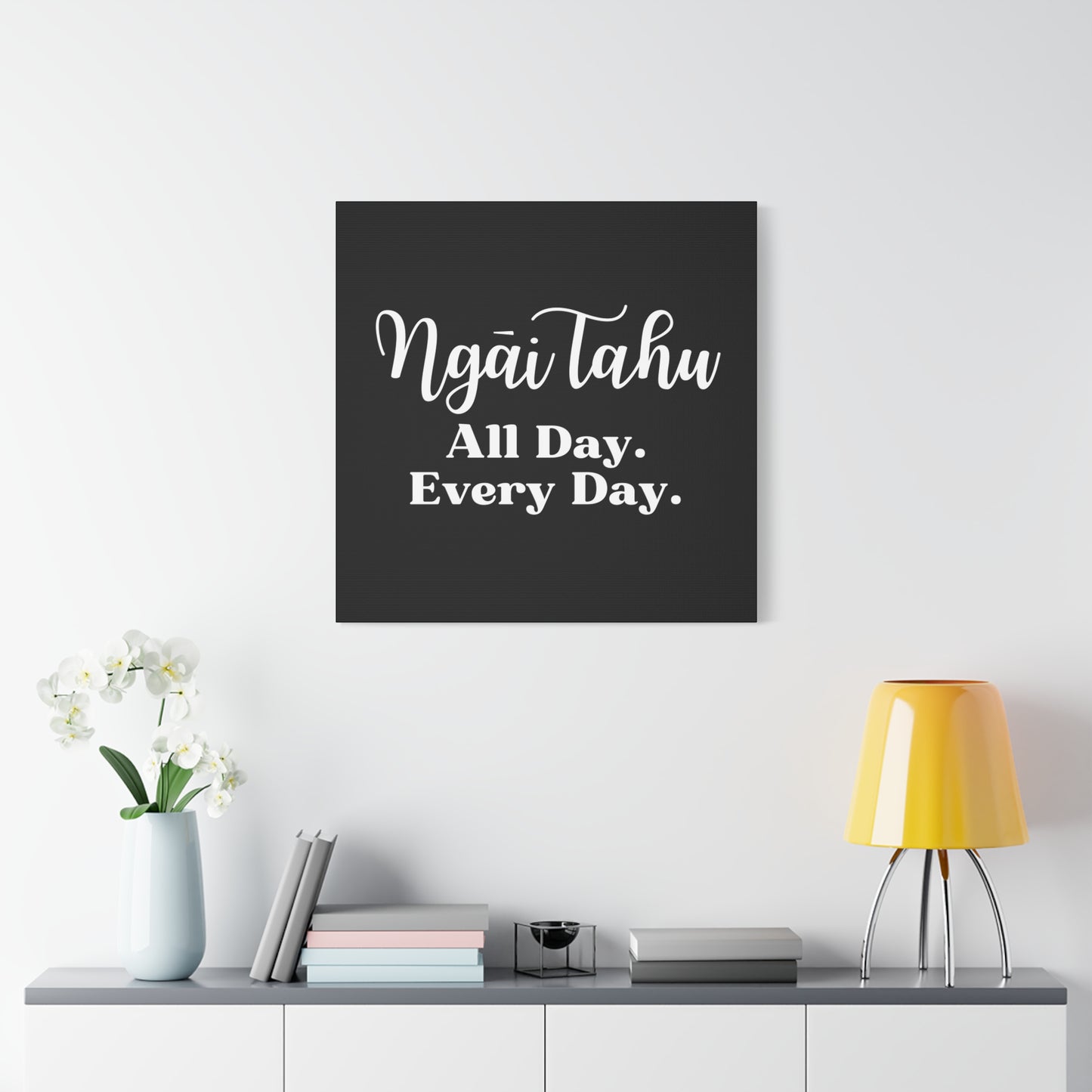 Ngāi Tahu All Day. Every Day. Classic Canvas - Black