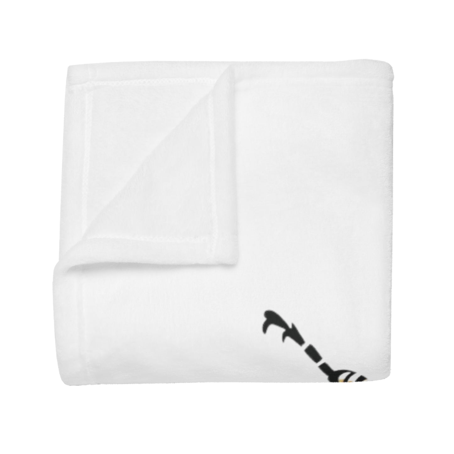 Get Busy Bee - White Plush Fleece Blanket