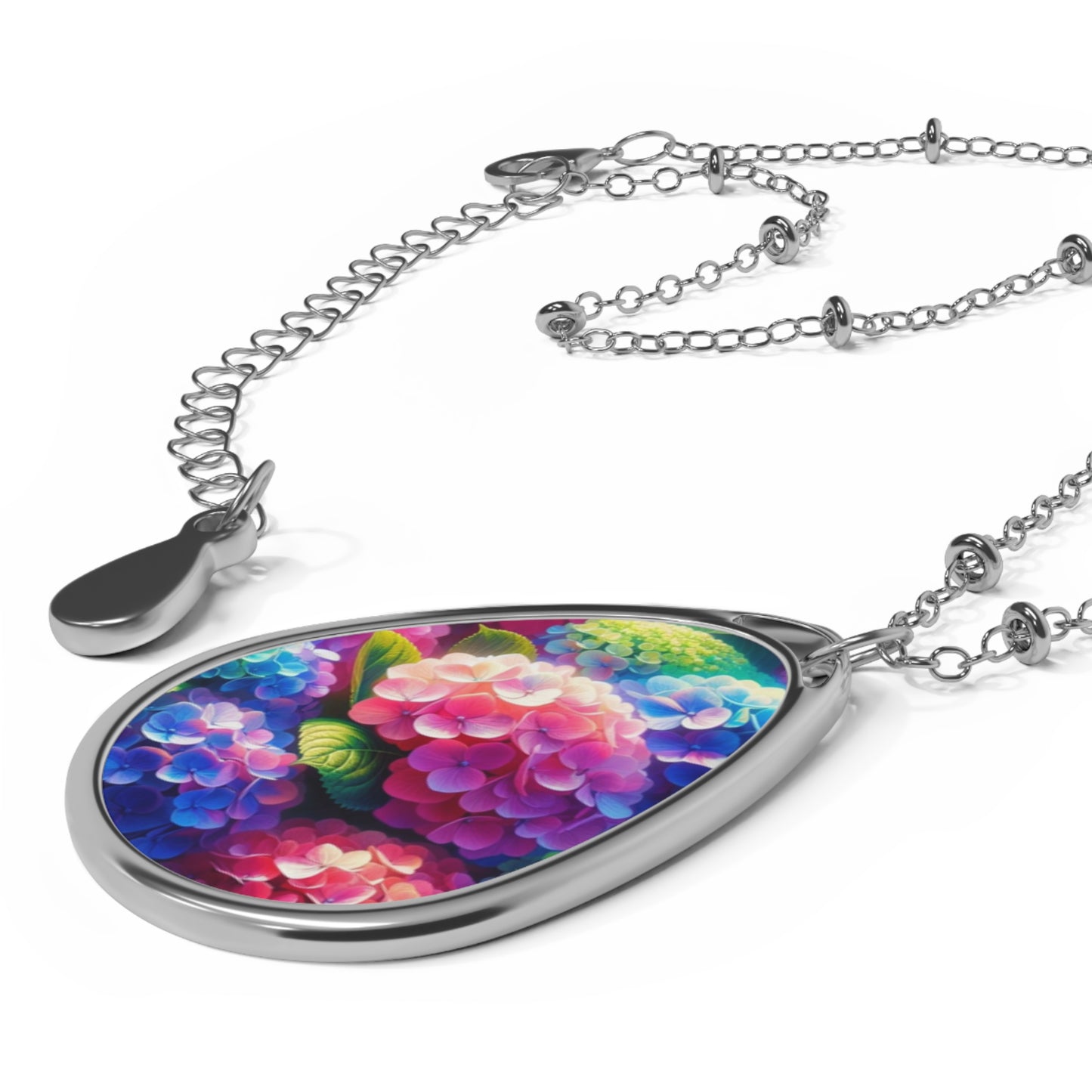 Hydrangea Oval Necklace