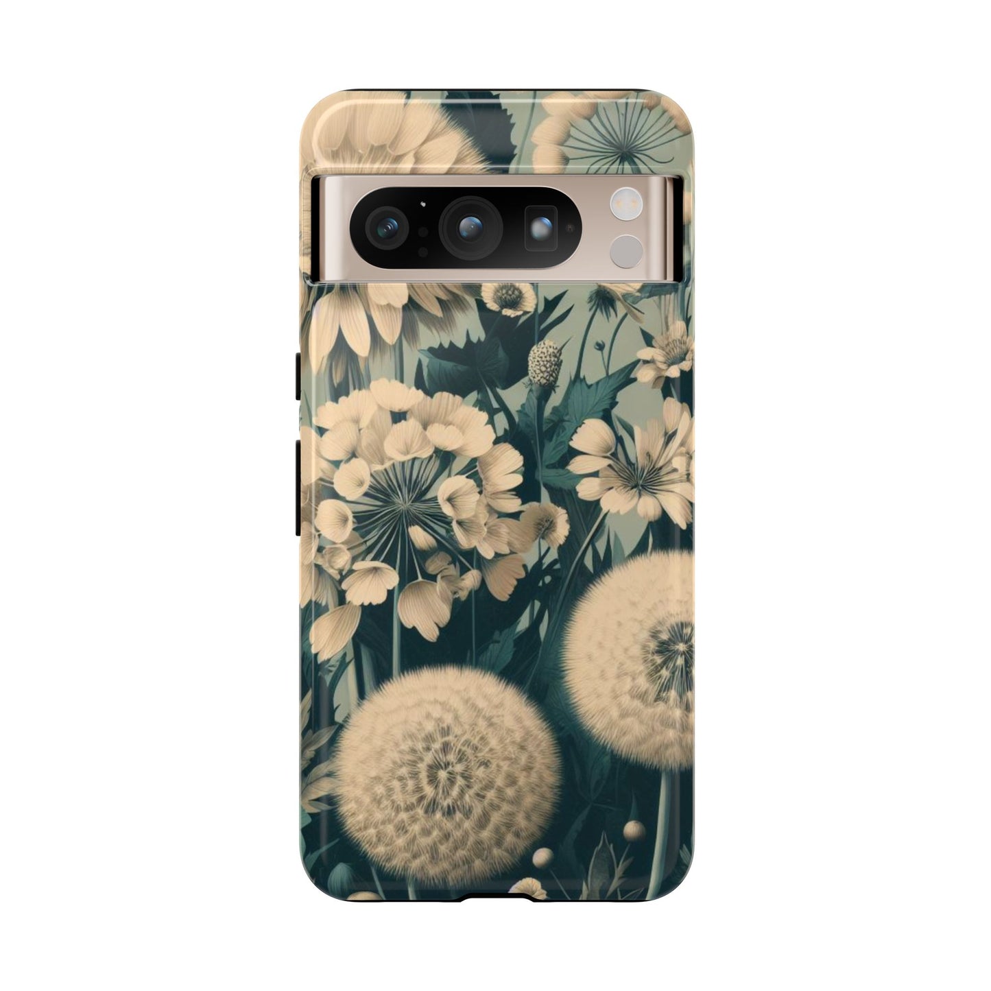 Blue & Cream Flowers Tough Cases iPhone/Google/Samsung