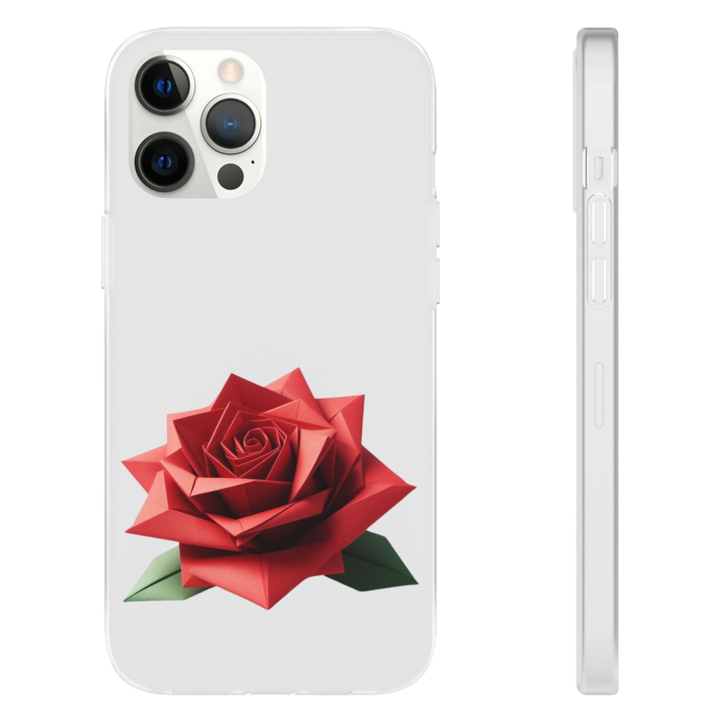 Origami Red Rose Flexi Cases