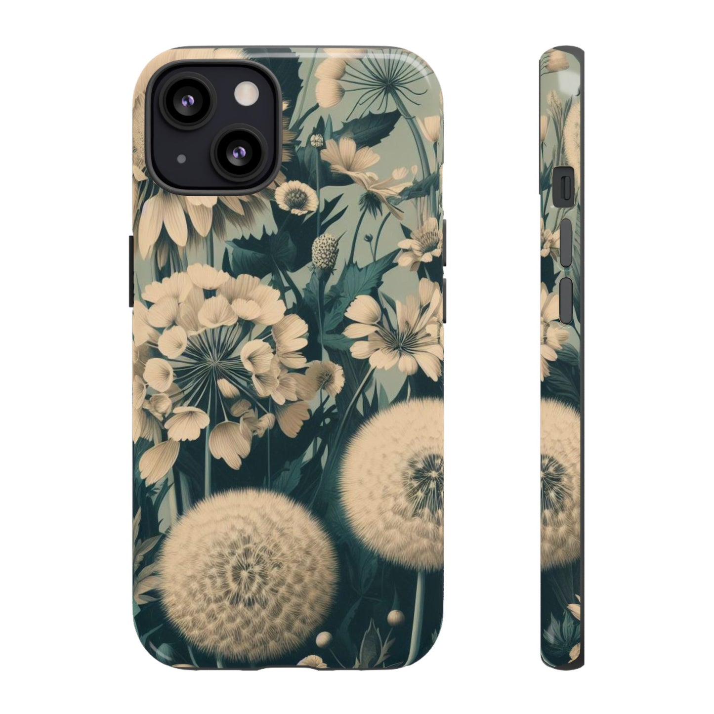 Blue & Cream Flowers Tough Cases iPhone/Google/Samsung