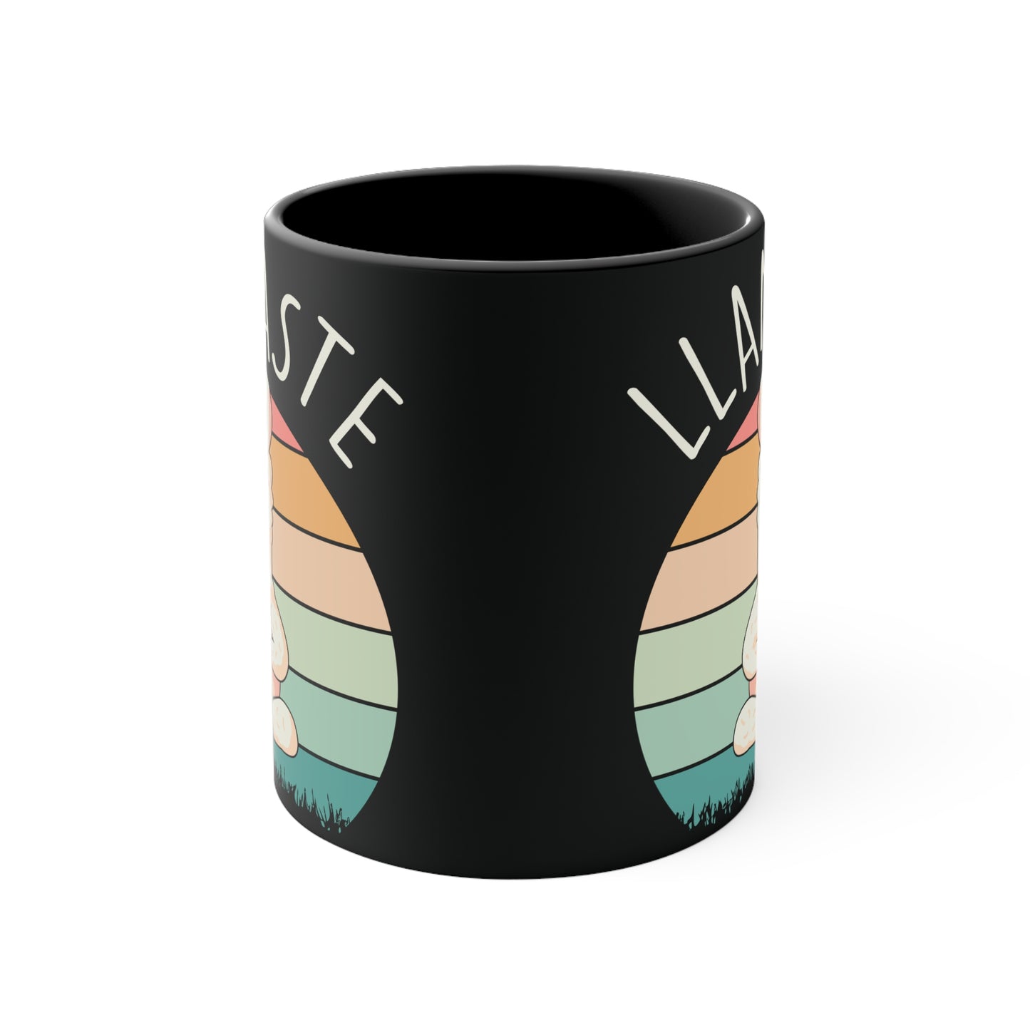 Llamaste Color Accent Mug 11oz - Zen Meditation Gift