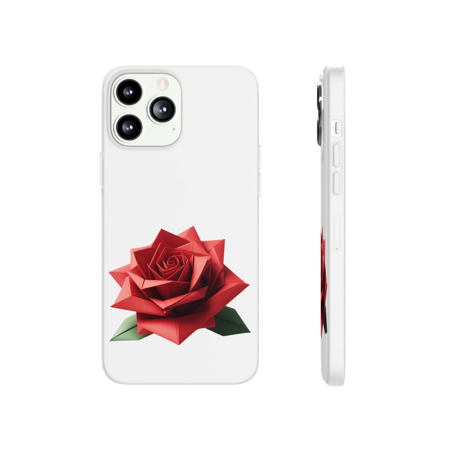 Origami Red Rose Flexi Cases