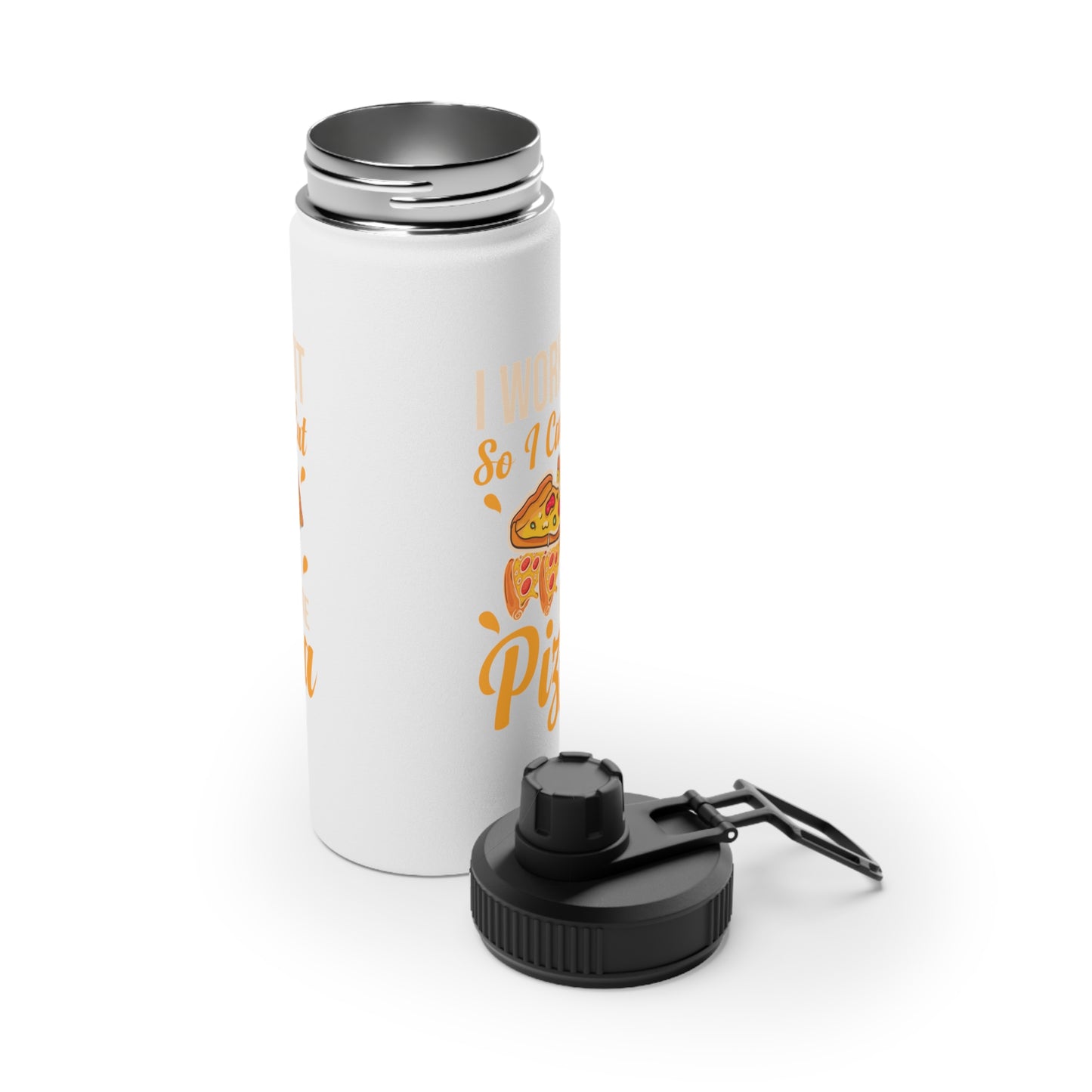 More Pizza Stainless Steel Sports Water Bottle - 3 sizes