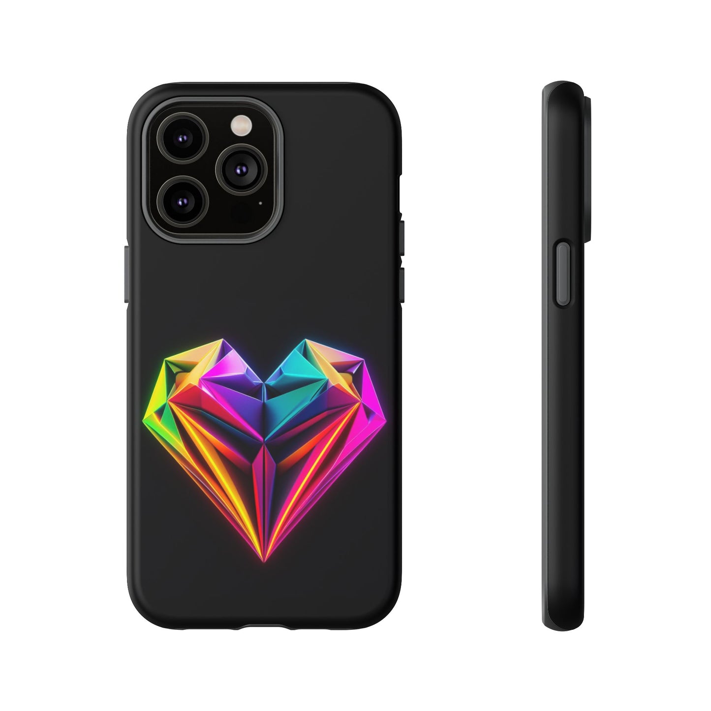 Origami Neon Heart Tough Cases iPhone/Google/Samsung