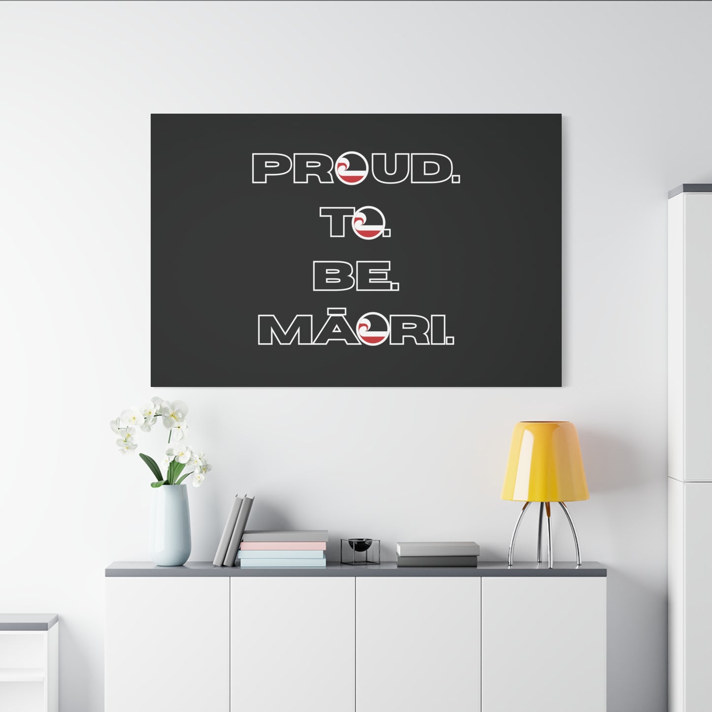 Proud. To. Be. Māori. Classic Canvas - Black