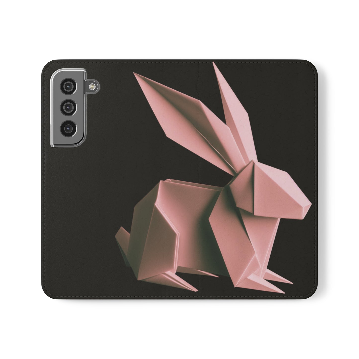 Origami Pink Rabbit Flip Cases iPhone/Samsung