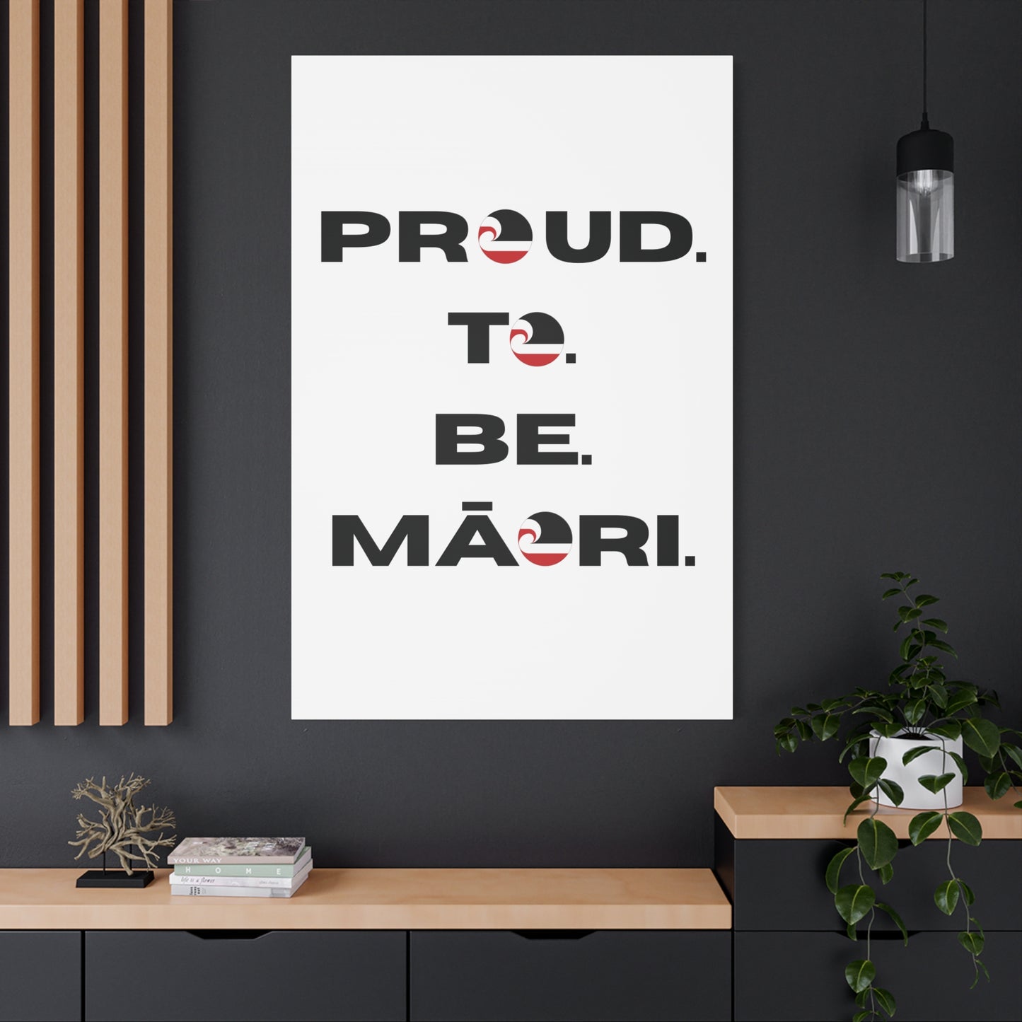 Proud. To. Be. Māori. Classic Canvas - White