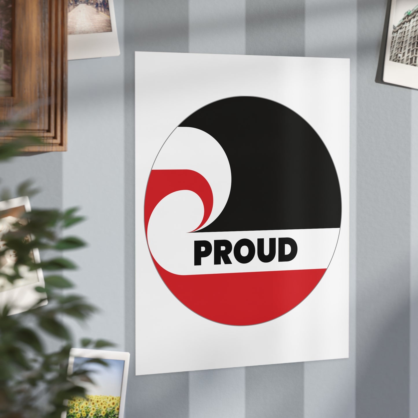 PROUD (circle) Unframed Prints - white