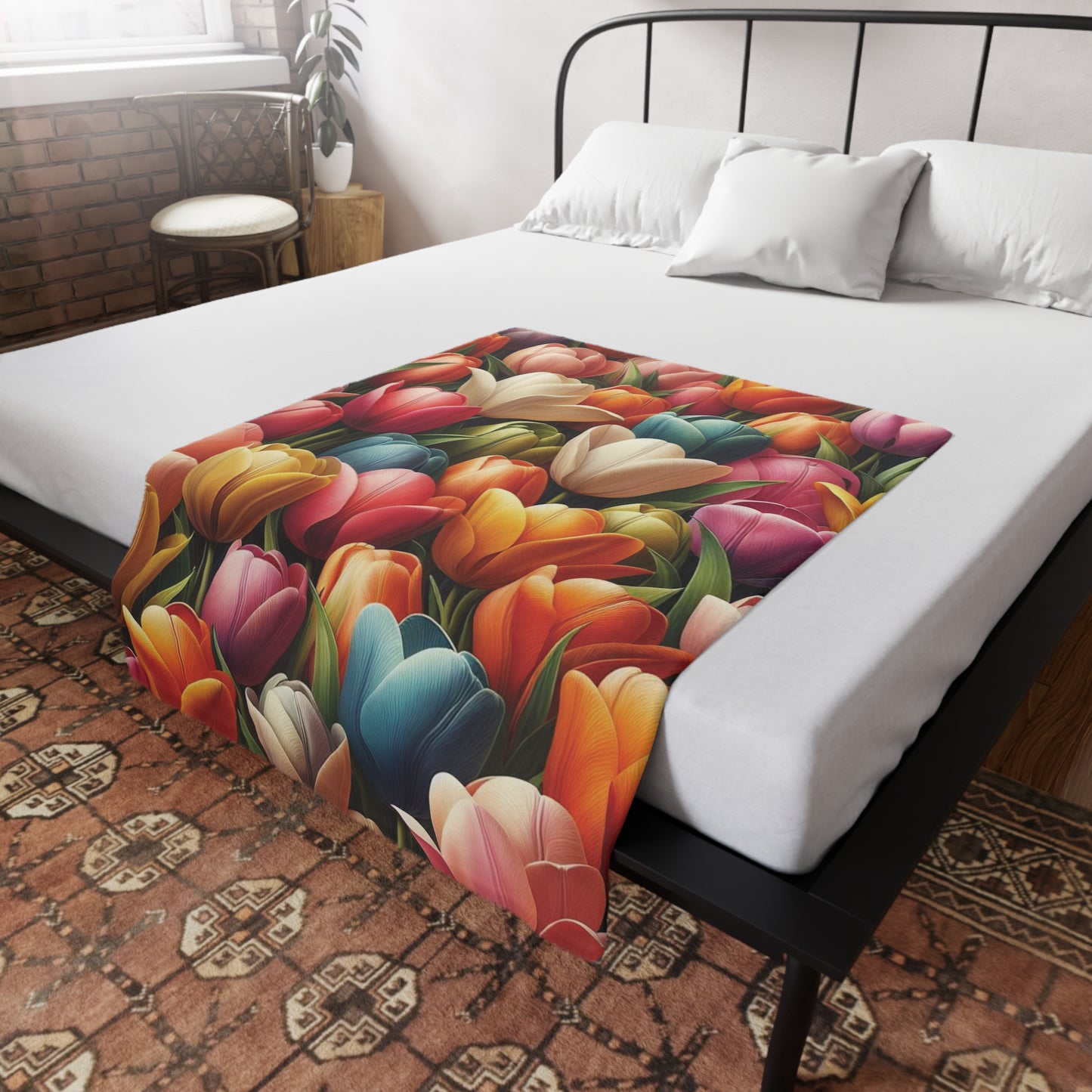 Tulips Plush Fleece Blanket