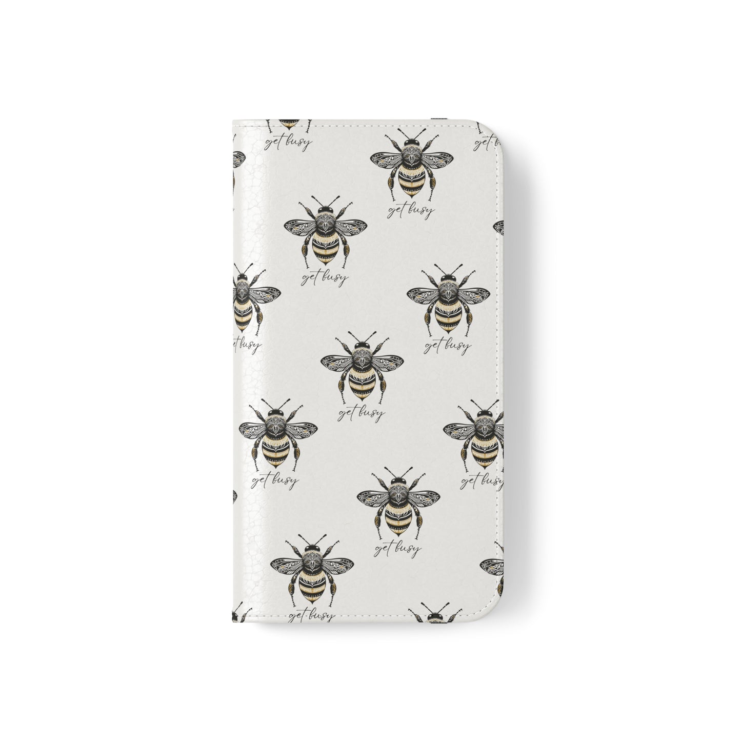 Get Busy Bee Flip Cases for iPhone/Samsung - white