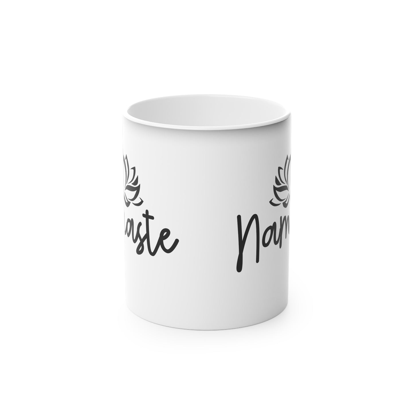 Namaste (Lotus) Magic Mug - Color Changing Heat Sensitive Cup for Relaxation and Meditation