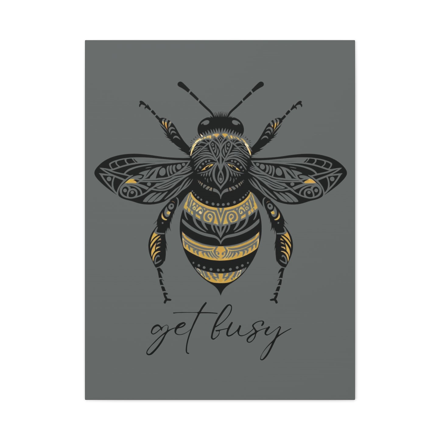 Get Busy Bee Classic Canvas - Grey