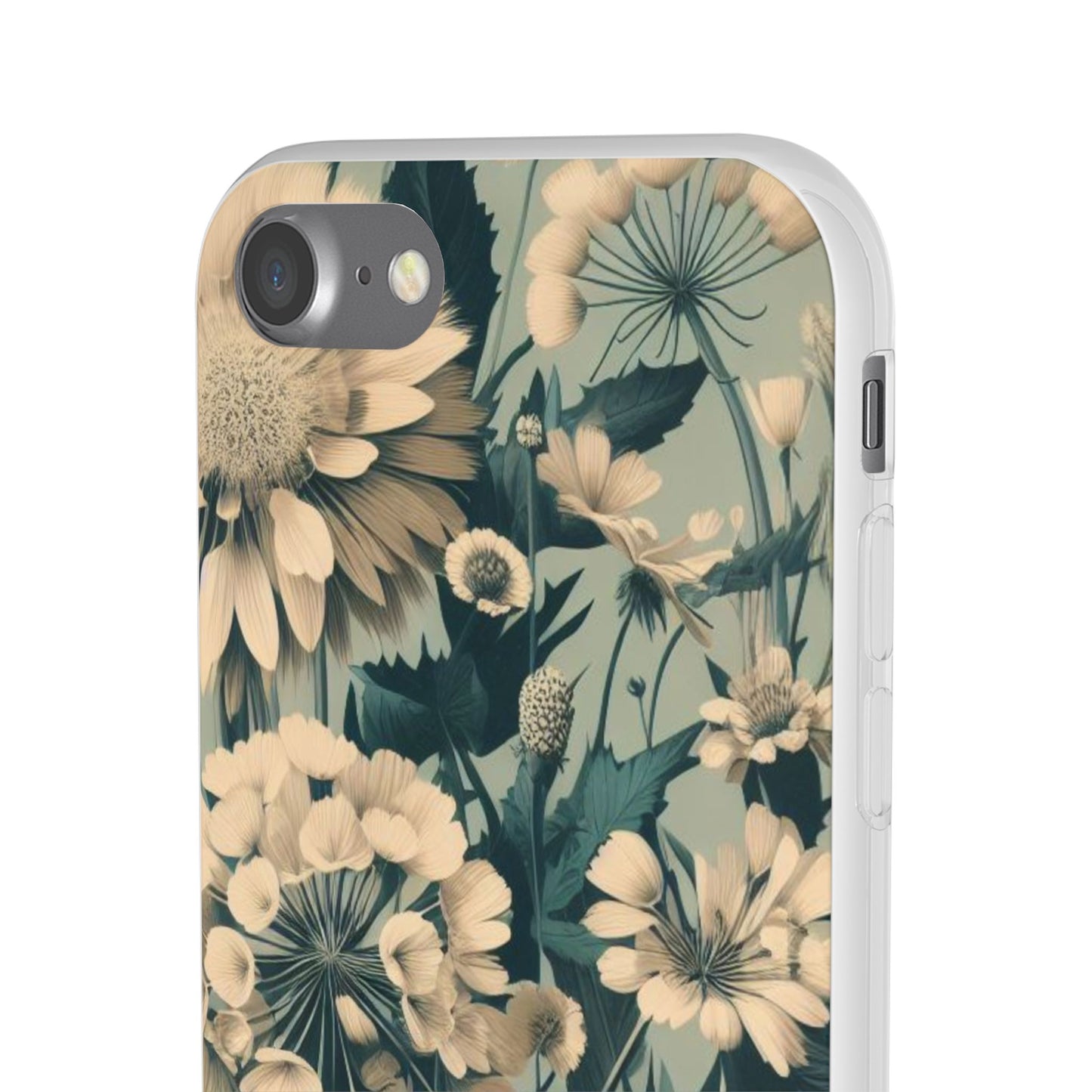 Blue & Cream Flowers Flexi Cases