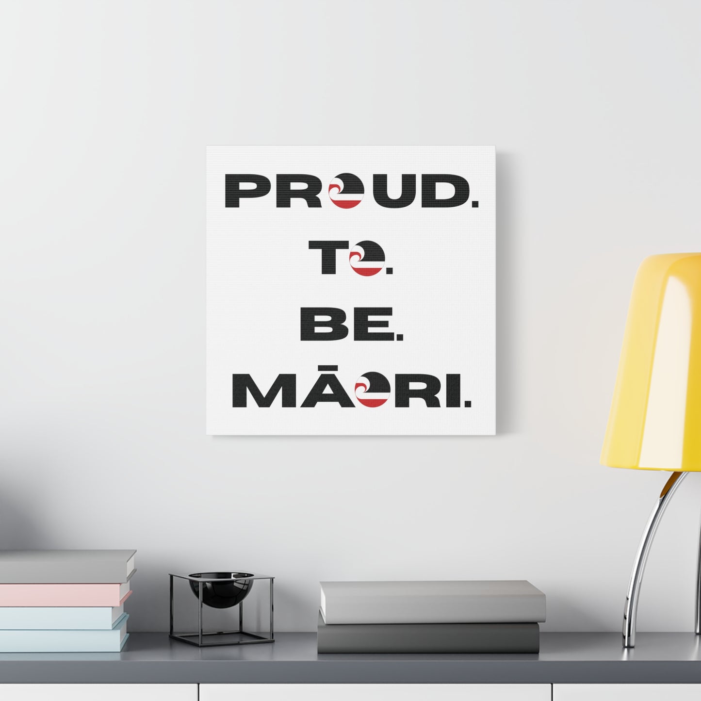 Proud. To. Be. Māori. Classic Canvas - White