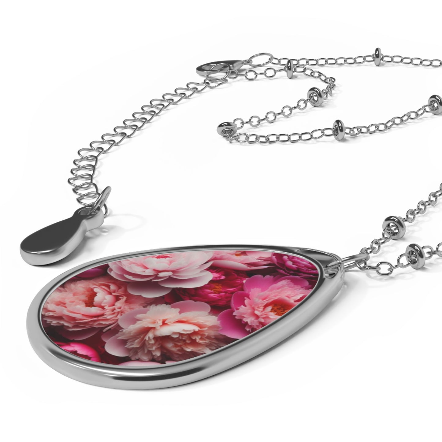 Peonies Oval Necklace